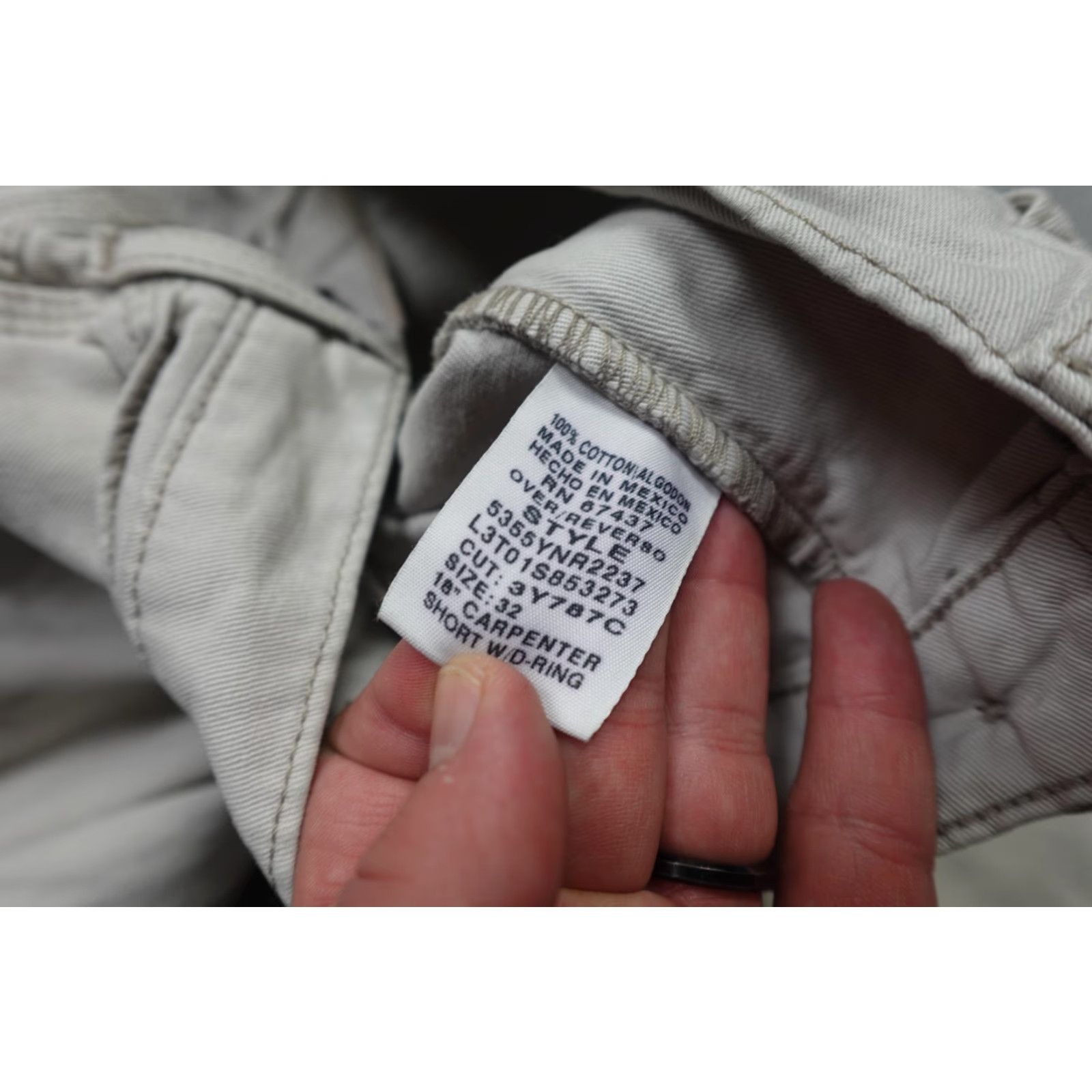 Polo Ralph Lauren VINTAGE Polo Ralph Lauren Carpenter Shorts Mens 32 Beige Denim Cargo Utility D-Ring Size US XS / EU 42 / 0 - 7 Thumbnail