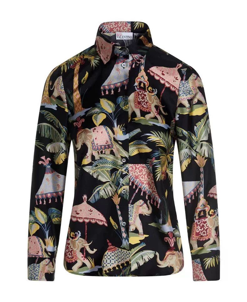 Valentino RED VALENTINO Silk Print Dress Set Size US M / EU 48-50 / 2 - 1 Thumbnail