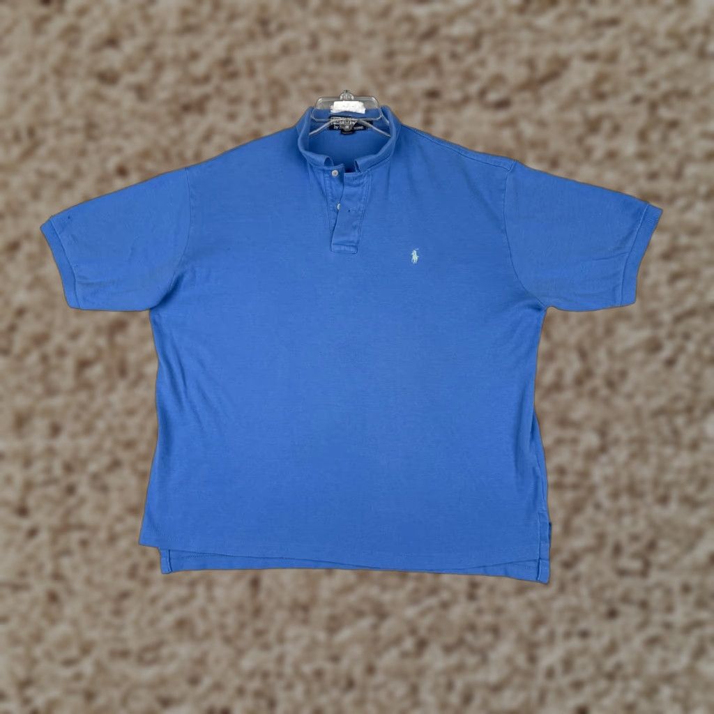 Ralph Lauren VINTAGE Ralph Lauren Polo Shirt Mens Large Blue 100% Cotton Knit Short Sleeve Polo Shirt Mens Large Blue 100% Cotton Knit Short Sleeve Size US L / EU 52-54 / 3 - 1 Thumbnail
