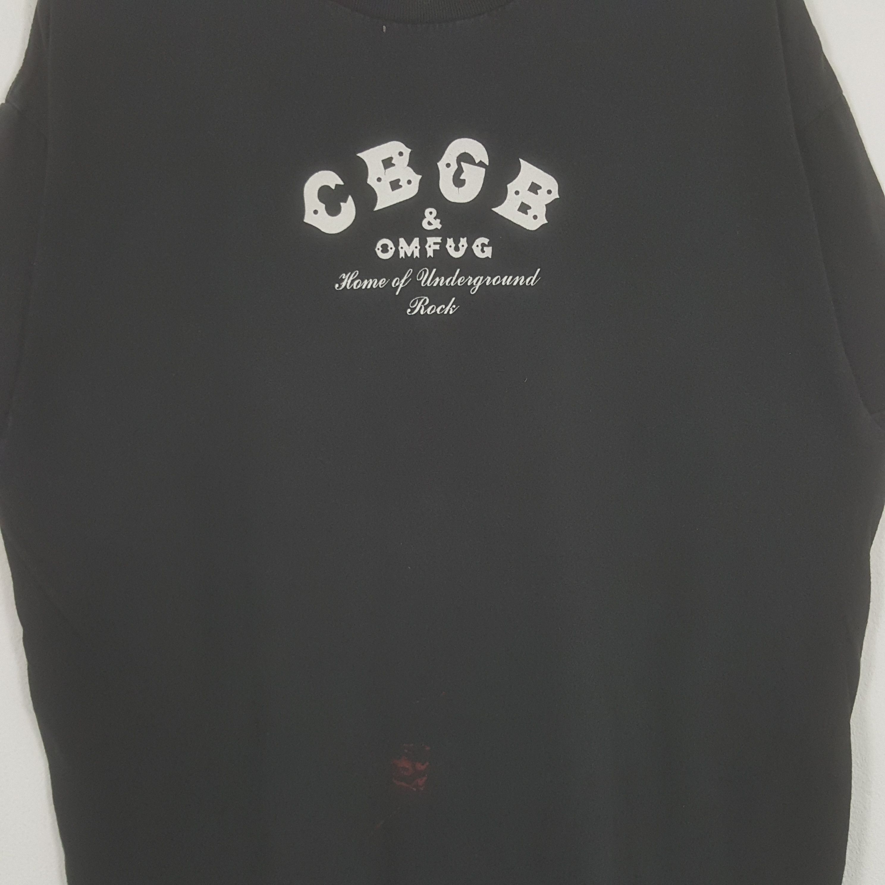 Vintage Vintage CBGB & OMFUG American Rock Label Tshirt Size US XL / EU 56 / 4 - 2 Thumbnail