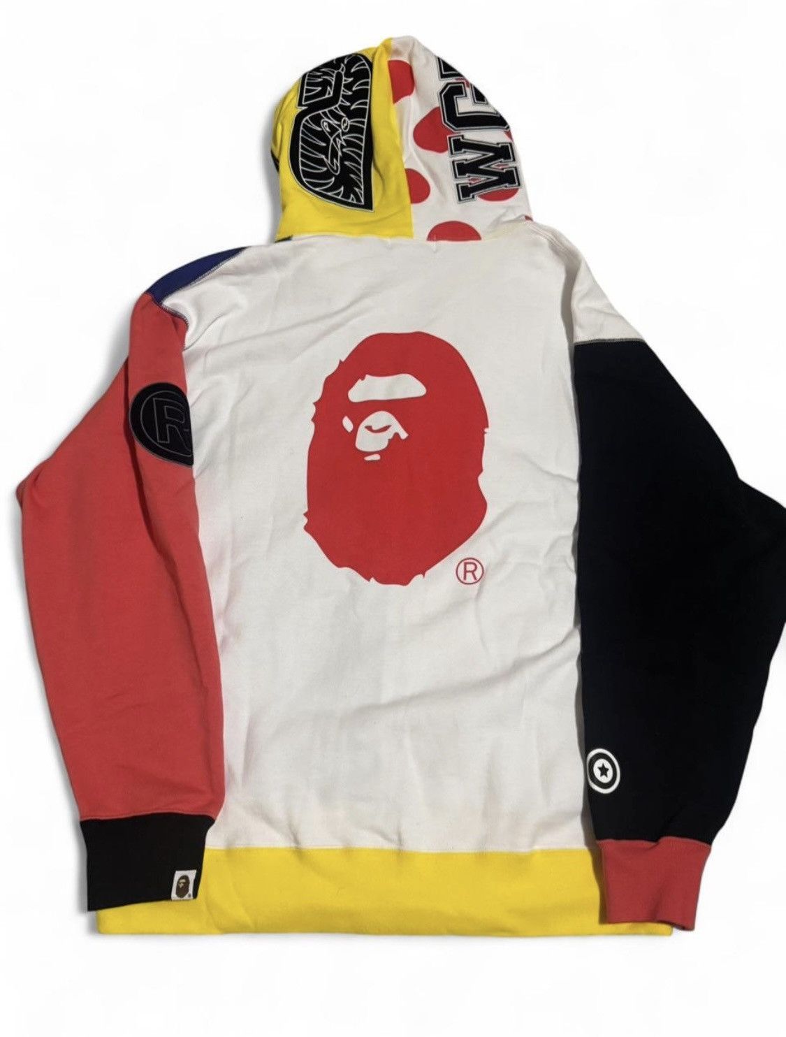 Bape Bape multicolor patch zip-ups shark hoodie size xtra large Size US XL / EU 56 / 4 - 2 Thumbnail
