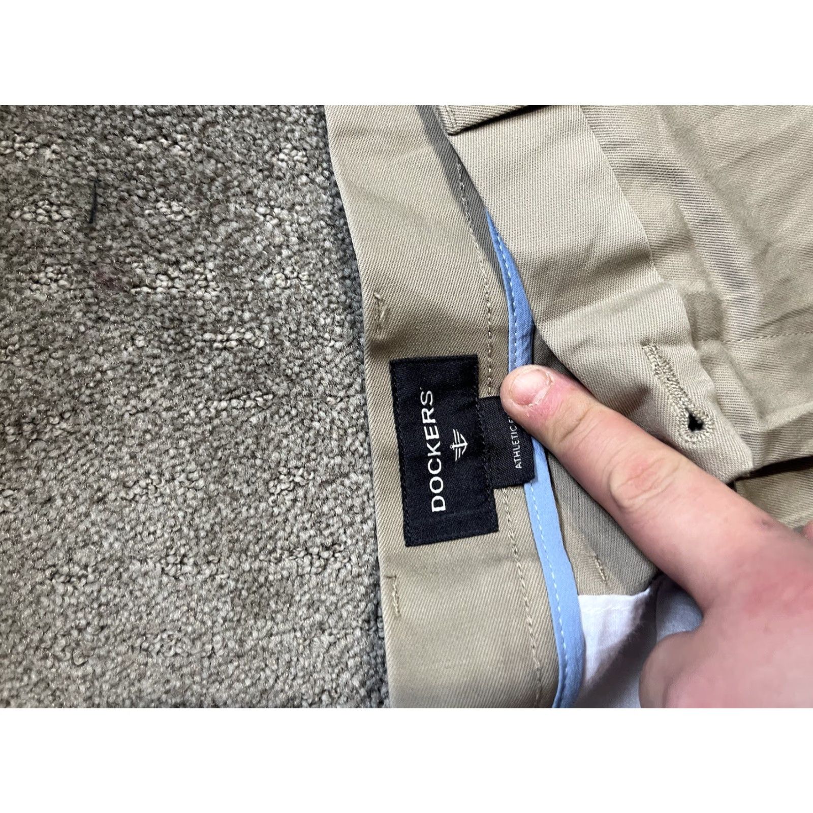 Dockers VINTAGE Dockers Athletic Fit Flat Front Beige Khaki Dress Pants Mens 34x32 Size US 34 / EU 50 - 5 Thumbnail