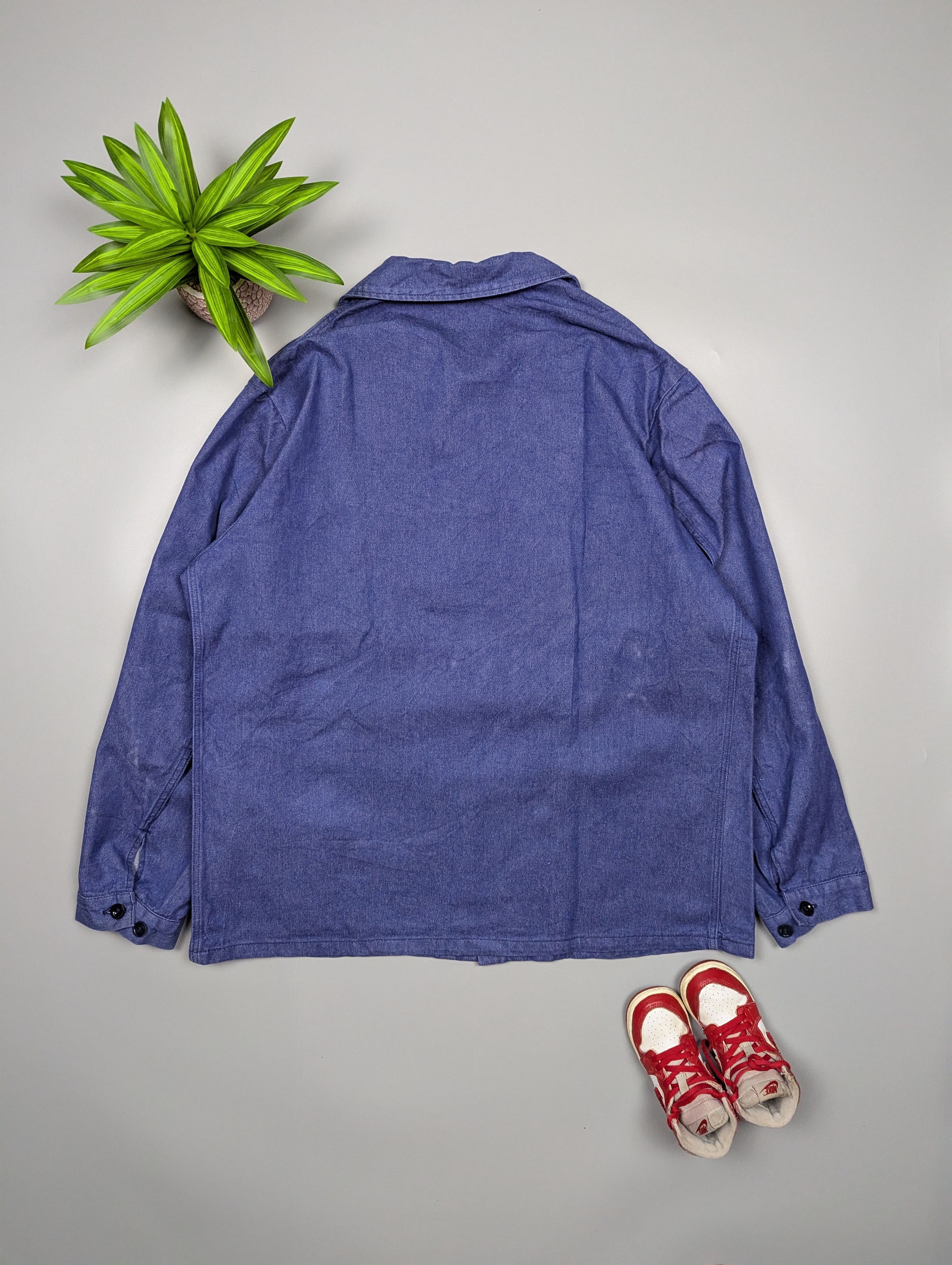 Vintage Spilag Men’s Vintage French Denim Jacket XXL Blue Workwear Size US XXL / EU 58 / 5 - 10 Thumbnail