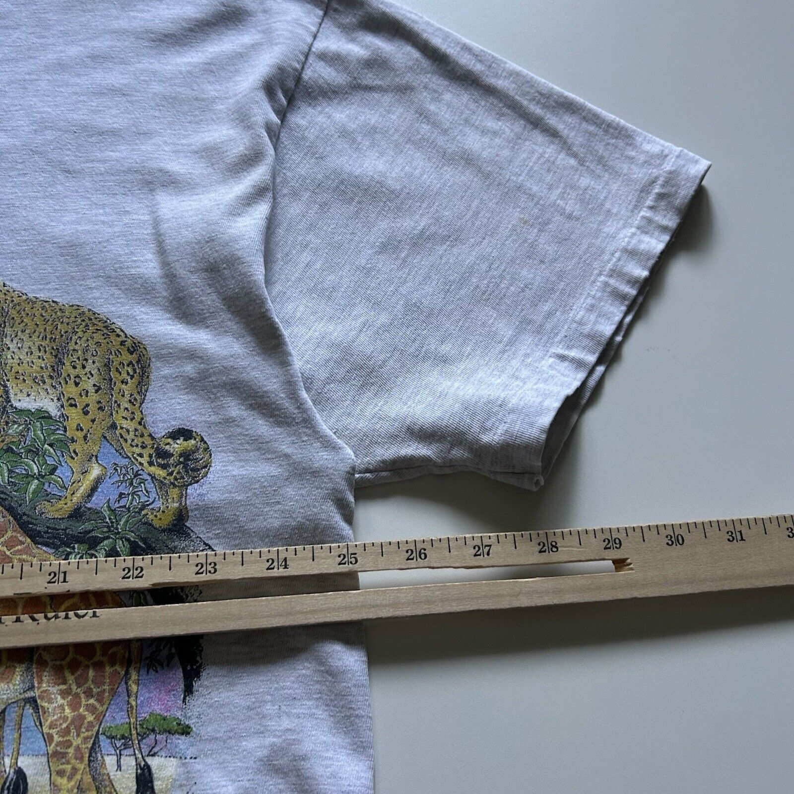 Hanes Vintage 90s Wildlife Africa Animal Art T Shirt XXL USA Made Size US XXL / EU 58 / 5 - 5 Thumbnail
