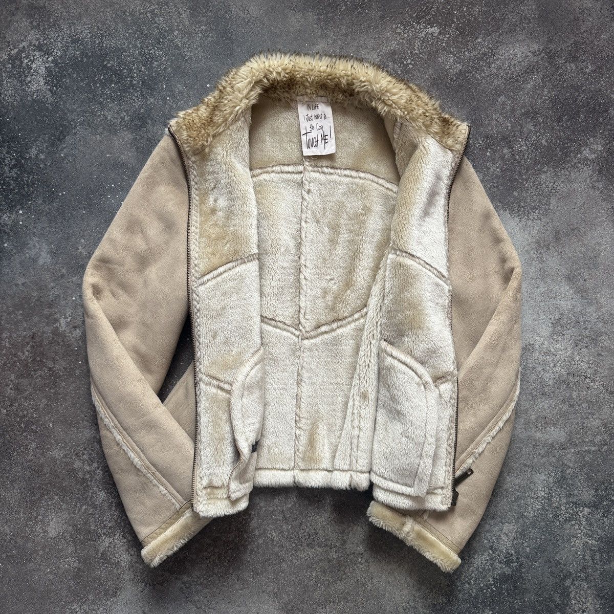 River Island River Island Y2K Faux Fur Sheepskin/Shearling Style Jacket Size L / US 10 / IT 46 - 8 Thumbnail