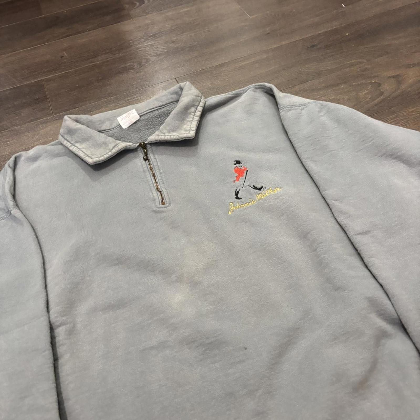 Other vintage Johnny walker quarter zip collared sweatshirt L/XL Size US L / EU 52-54 / 3 - 3 Thumbnail