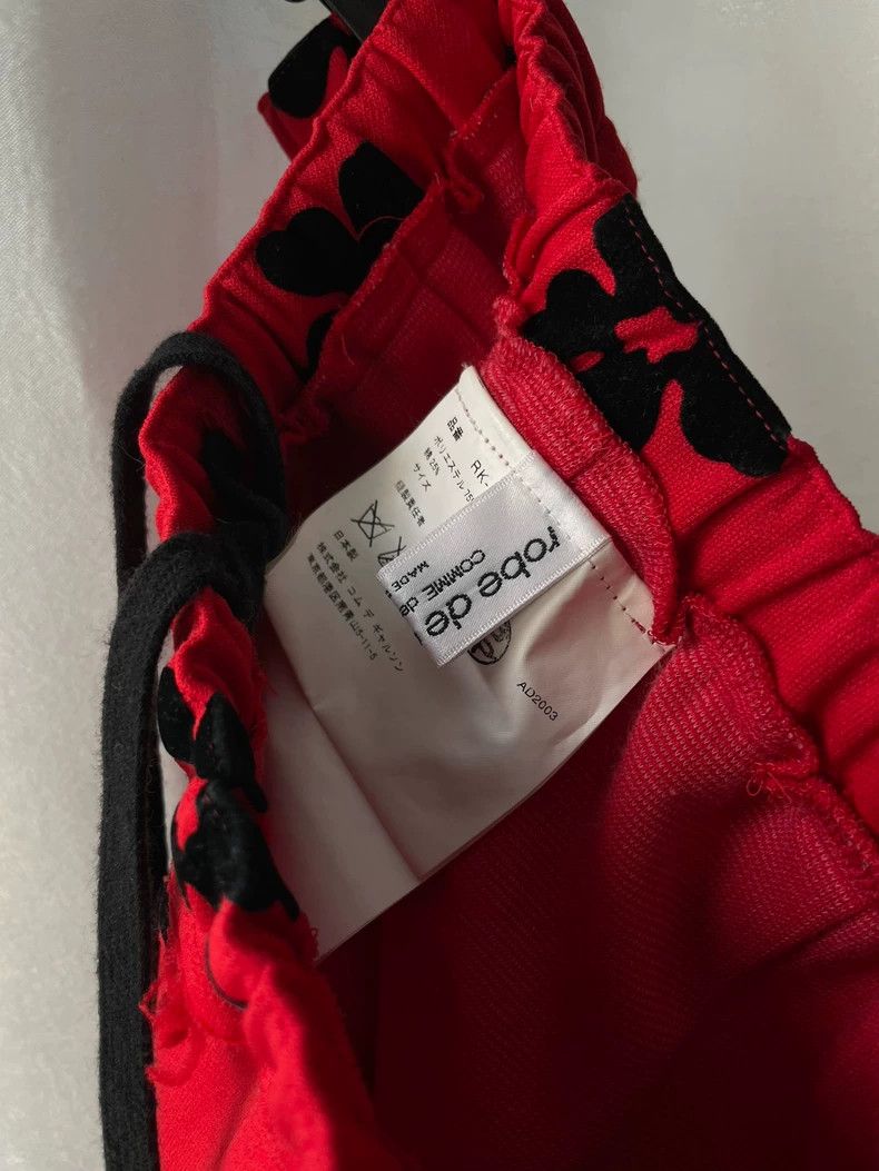Comme des Garcons Comme des Garcons size os Midcentury Red Polyester Floral Size 24" / US 00 / IT 34 - 4 Thumbnail