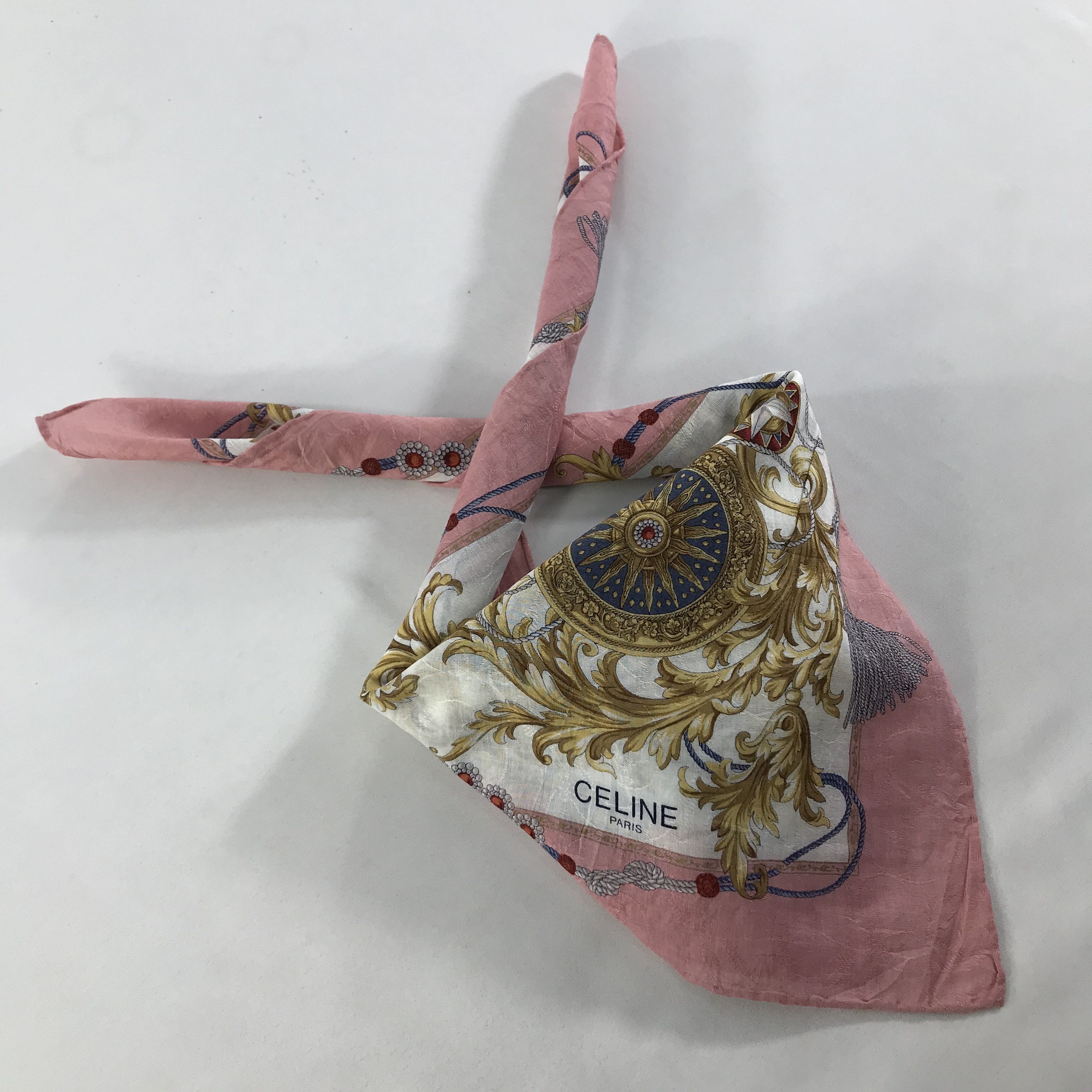 Celine × Vintage Celine Bandana / Handkerchief / Neckerchief - S1366 Size ONE SIZE - 4 Thumbnail