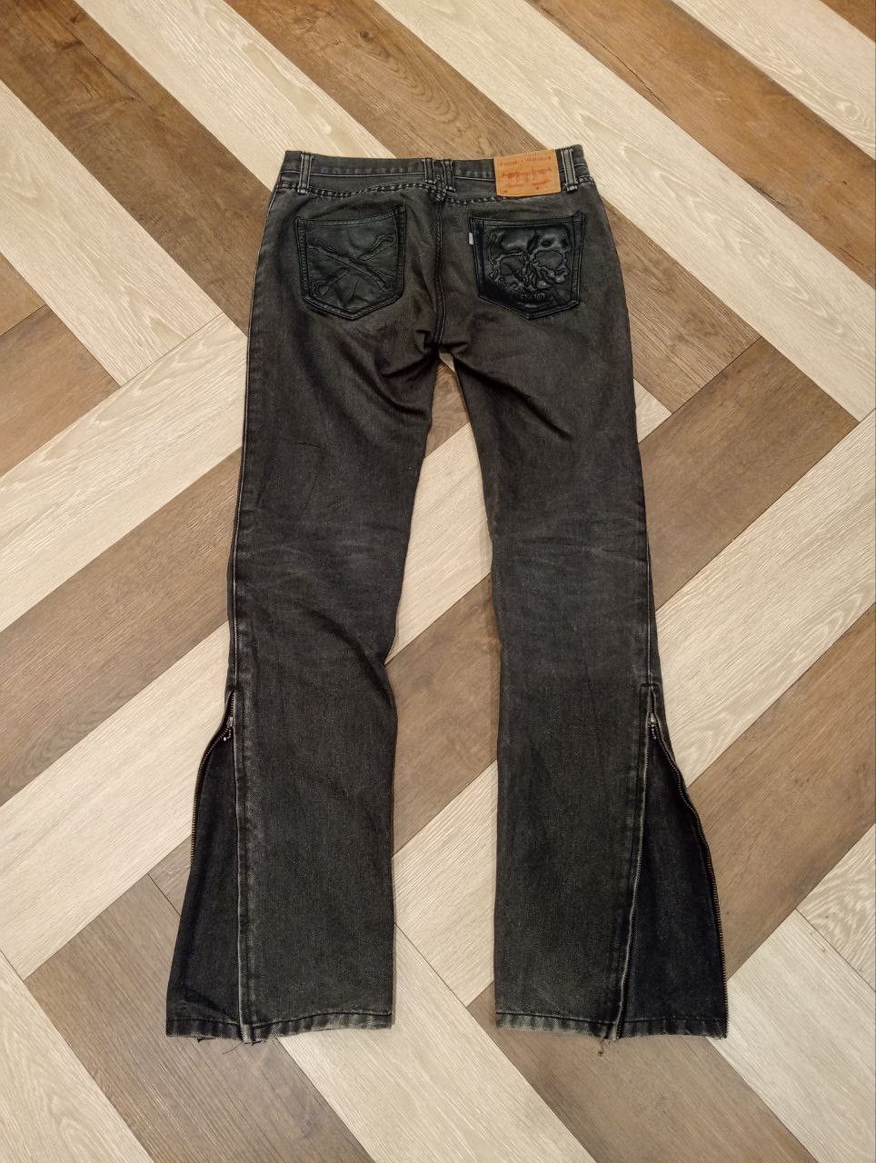 Roen ROEN X HIROMU TAKAHARA SKULLS LEATHER POCKET JEANS Size US 30 / EU 46 - 3 Thumbnail
