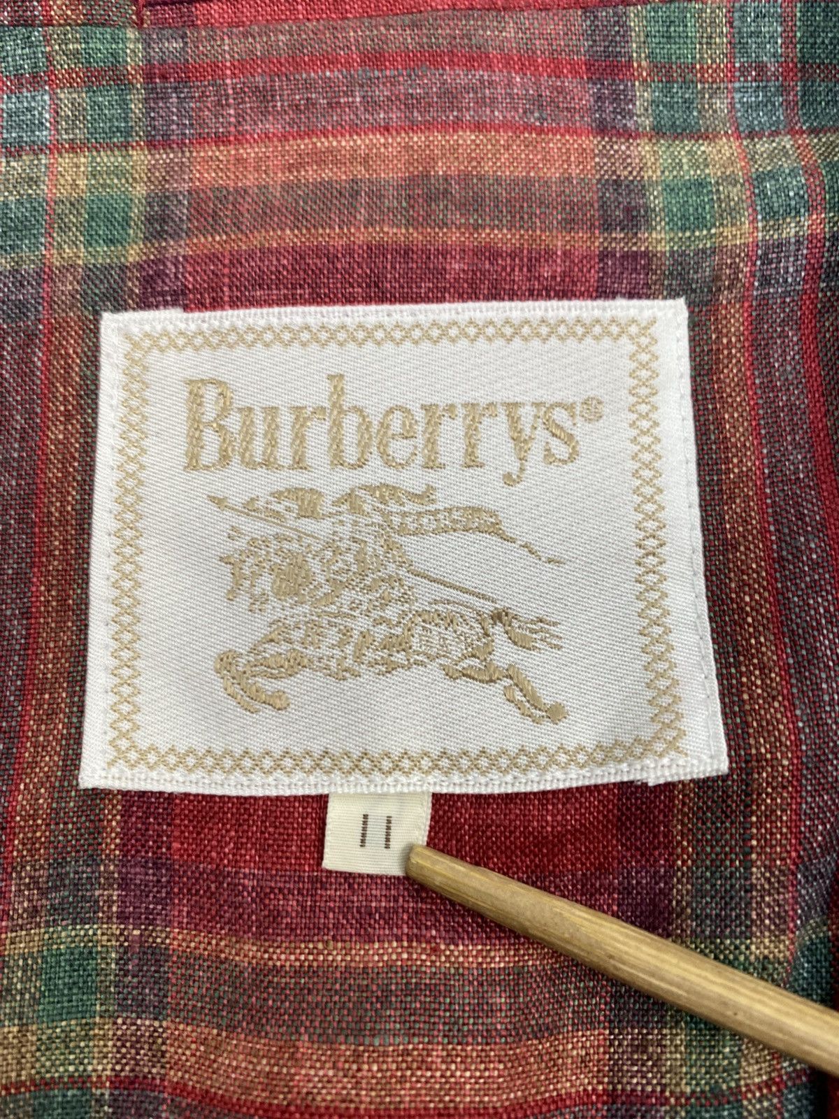 Burberry Vintage Burberry Short Sleeve Red Tartan Size ONE SIZE - 7 Thumbnail
