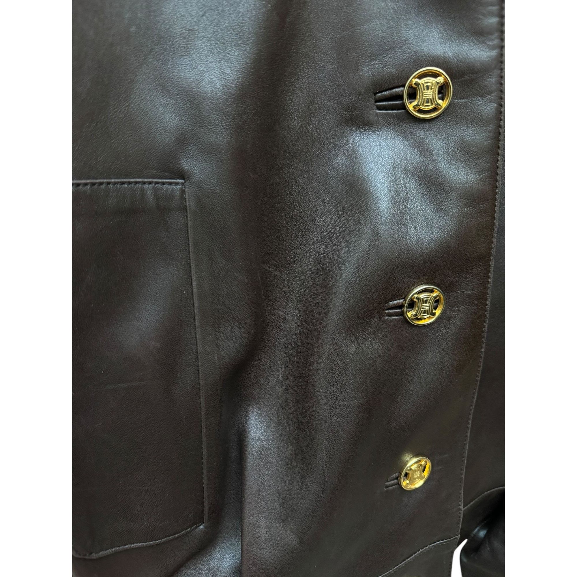 Hermes Brown Leather Belted Jacket Size L / US 10 / IT 46 - 7 Thumbnail