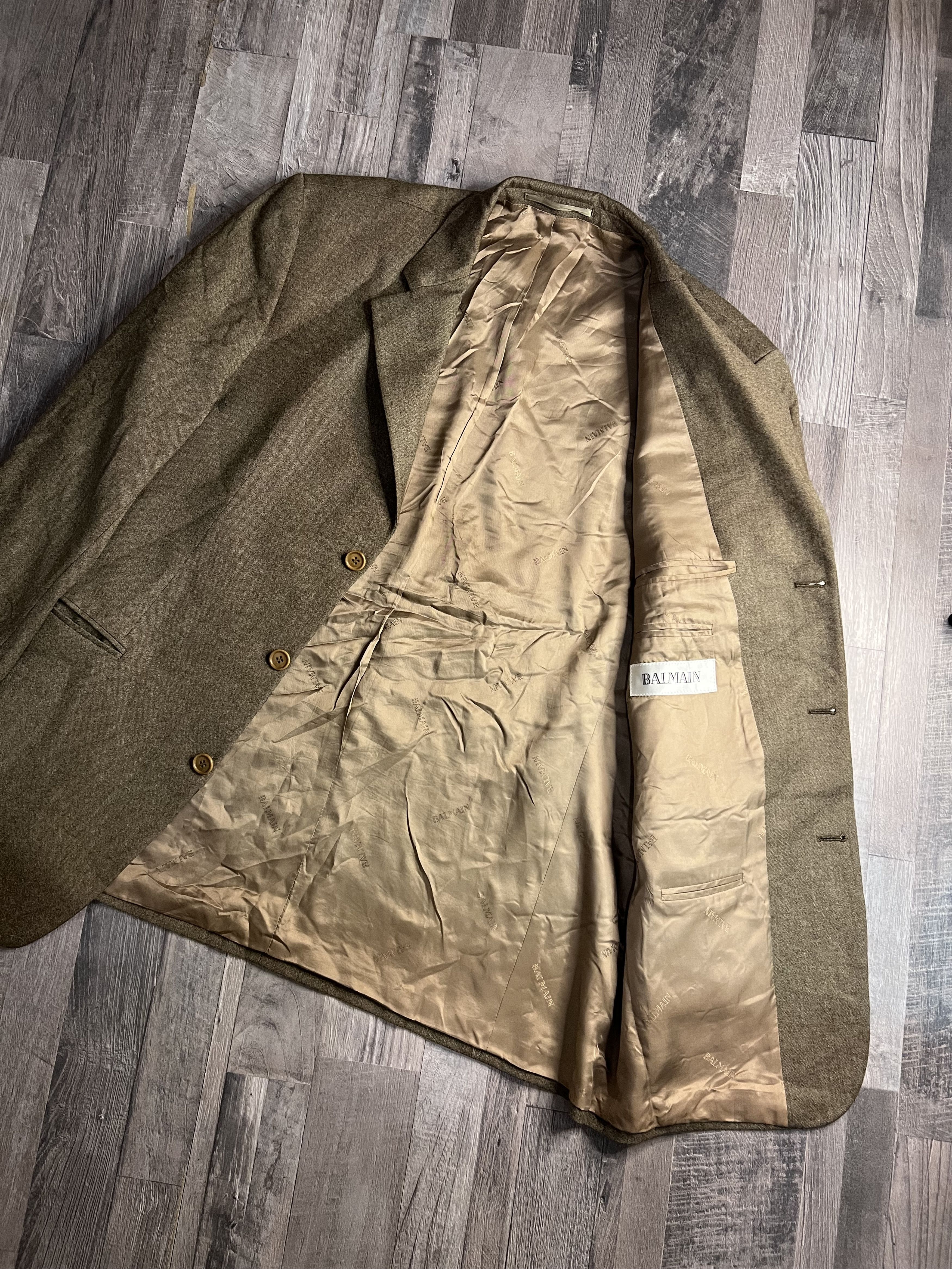 image of Vintage Jacket Balmain in Green, Men's (Size XL)