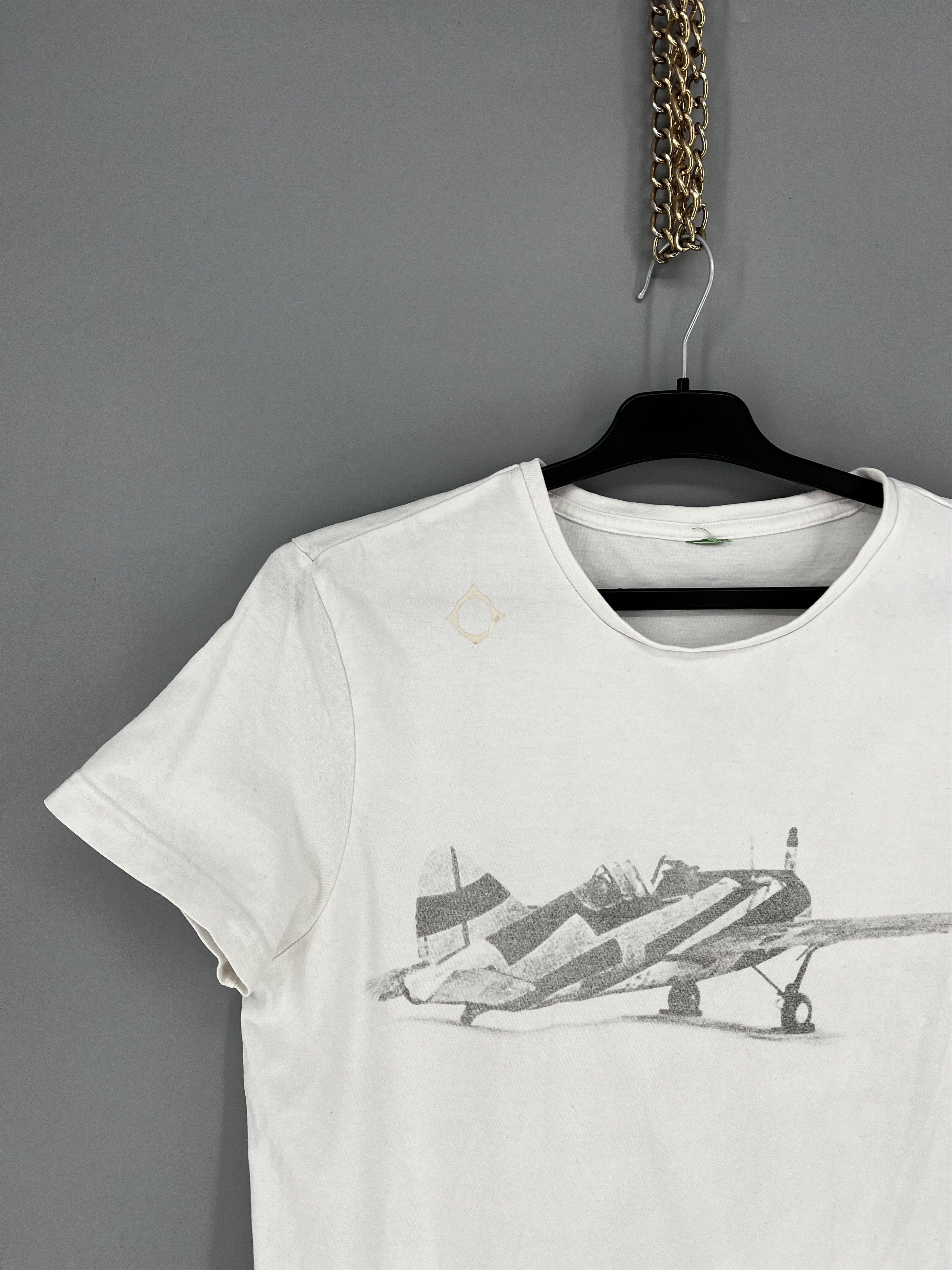 MA.STRUM Ma.Strum vintage white T-shirt central logo plane Size US S / EU 44-46 / 1 - 4 Thumbnail