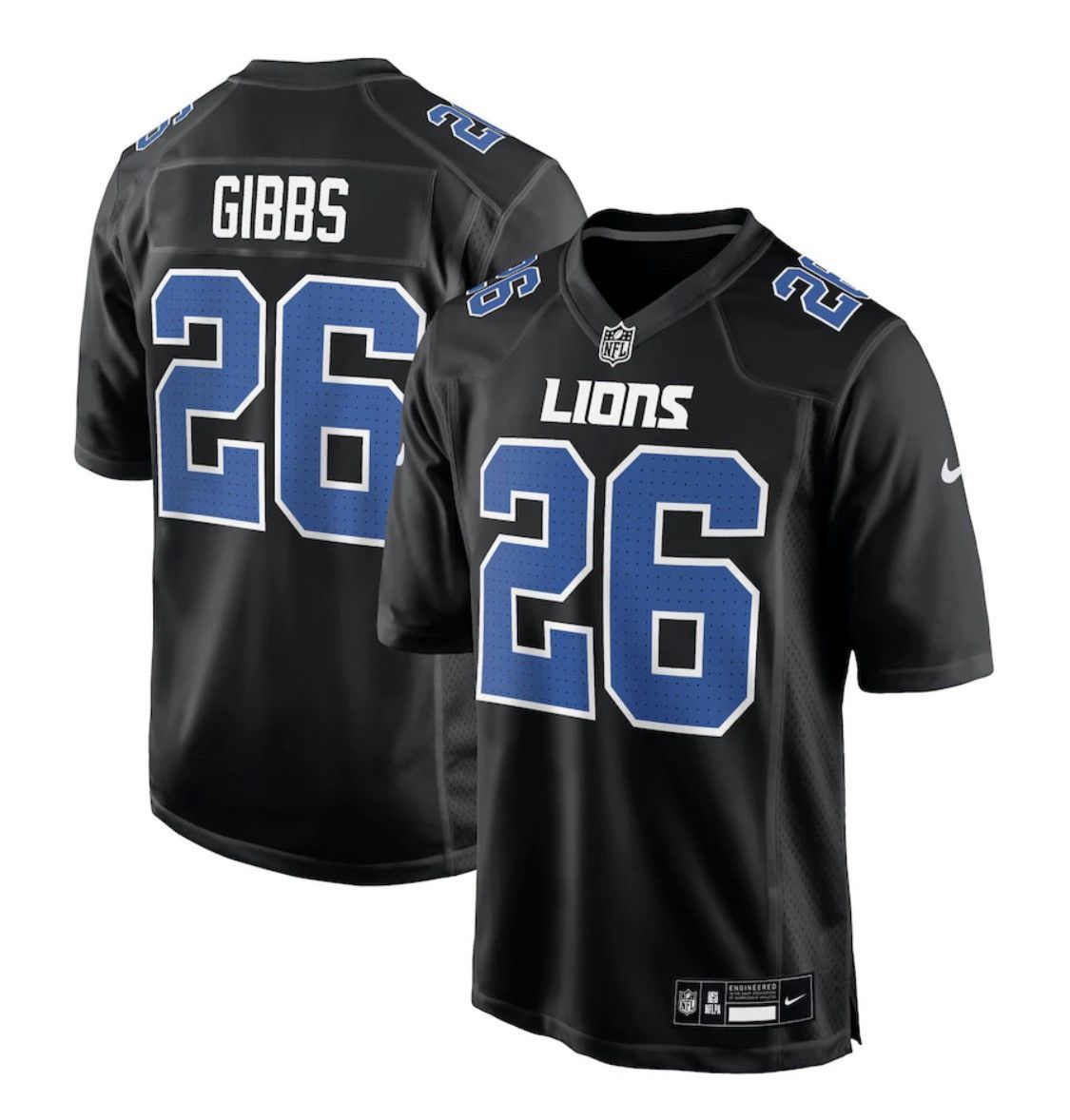Jahmyr Gibbs Detroit Lions Nike NFL Game Jersey #26