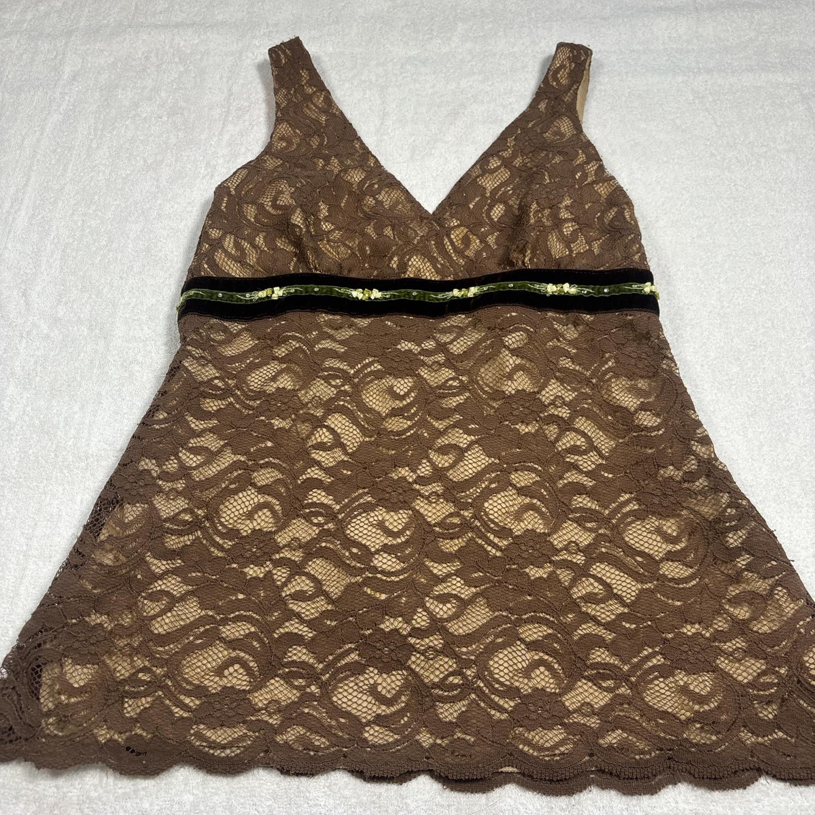 Rothco y2k brown lace fairy core top Size S / US 4 / IT 40 - 4 Thumbnail
