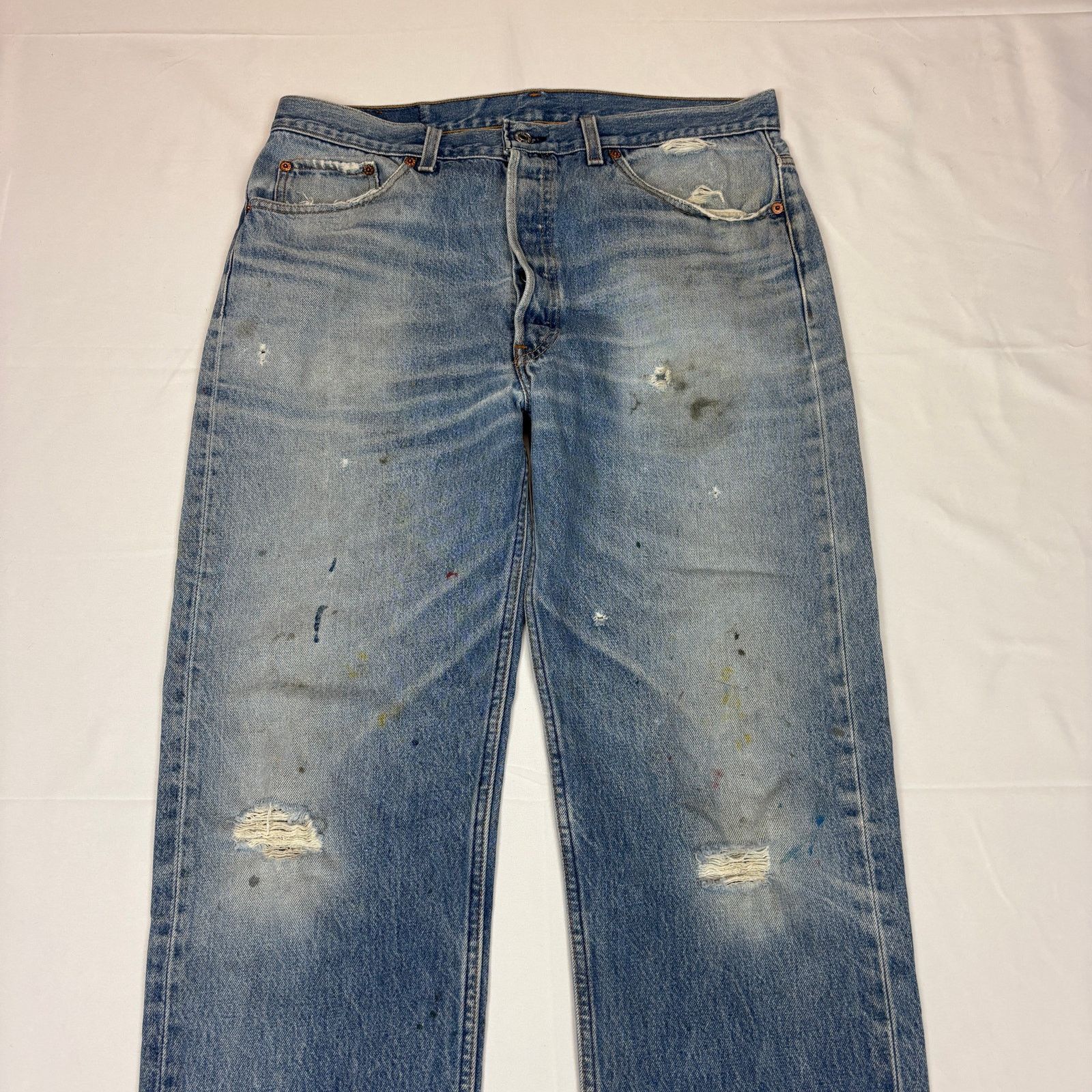 Levi's Vintage 90s Levi's 501 Straight Leg Jeans USA 35x28.5 Size US 35 - 2 Thumbnail