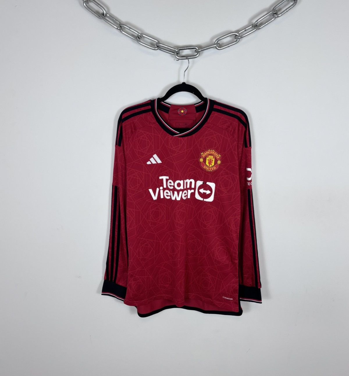 Adidas Adidas Manchester United 2023/24 Garnacho Long Sleeve Jersey Size US L / EU 52-54 / 3 - 2 Thumbnail