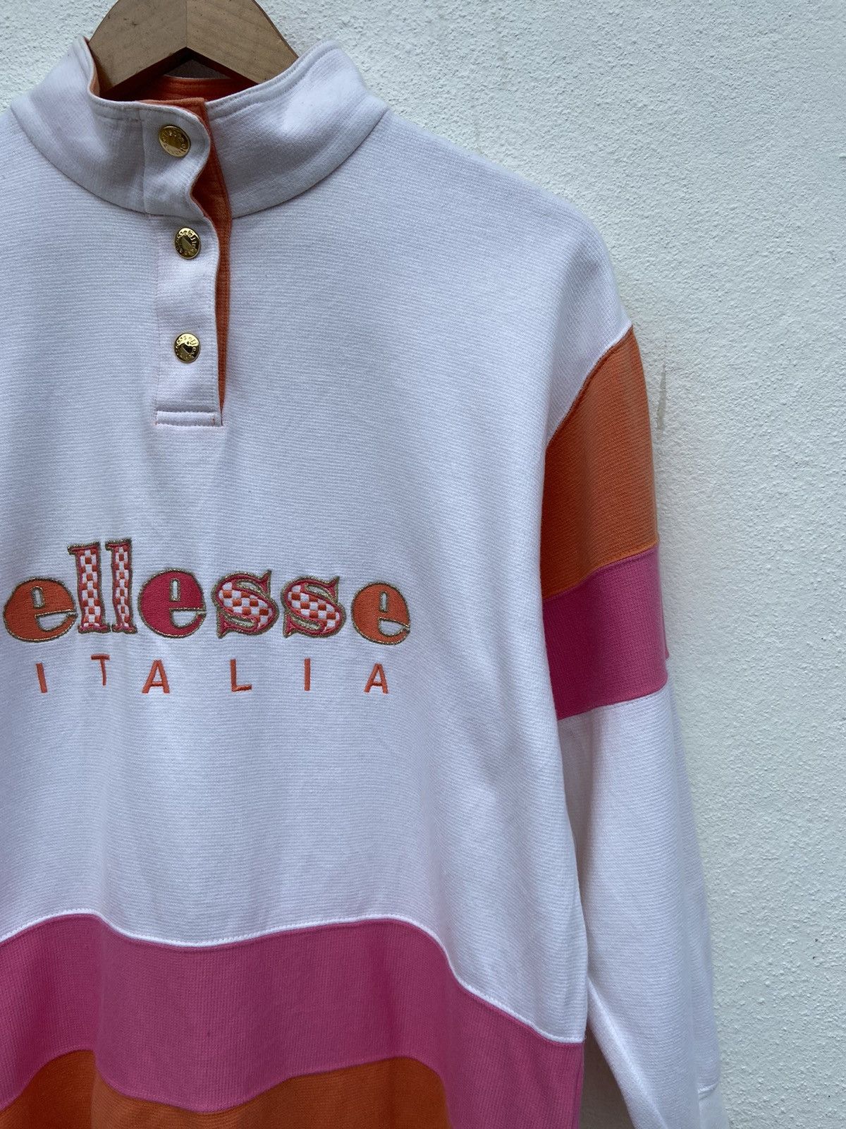 Ellesse Vintage Ellese sweatshirt Ellese half button Size M / US 6-8 / IT 42-44 - 4 Thumbnail