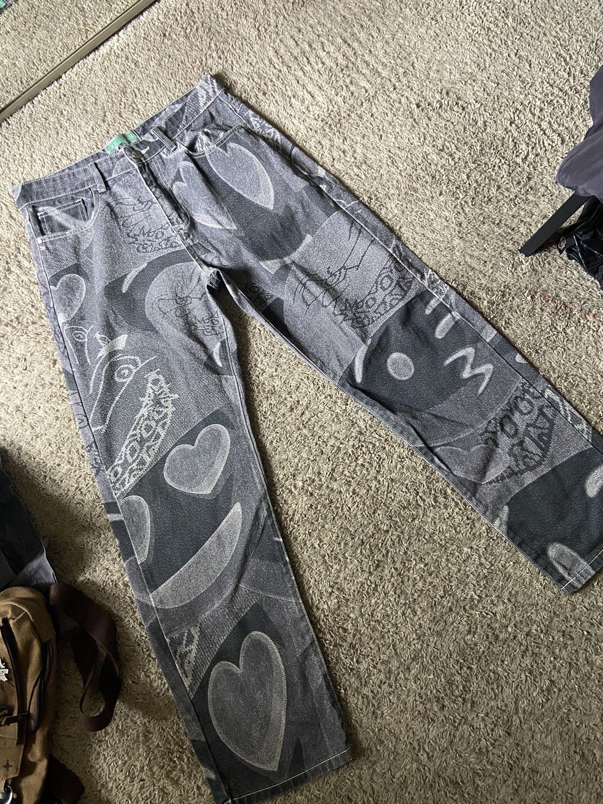Vintage Fuck this industry “Emojeans” Size US 30 / EU 46 - 2 Thumbnail