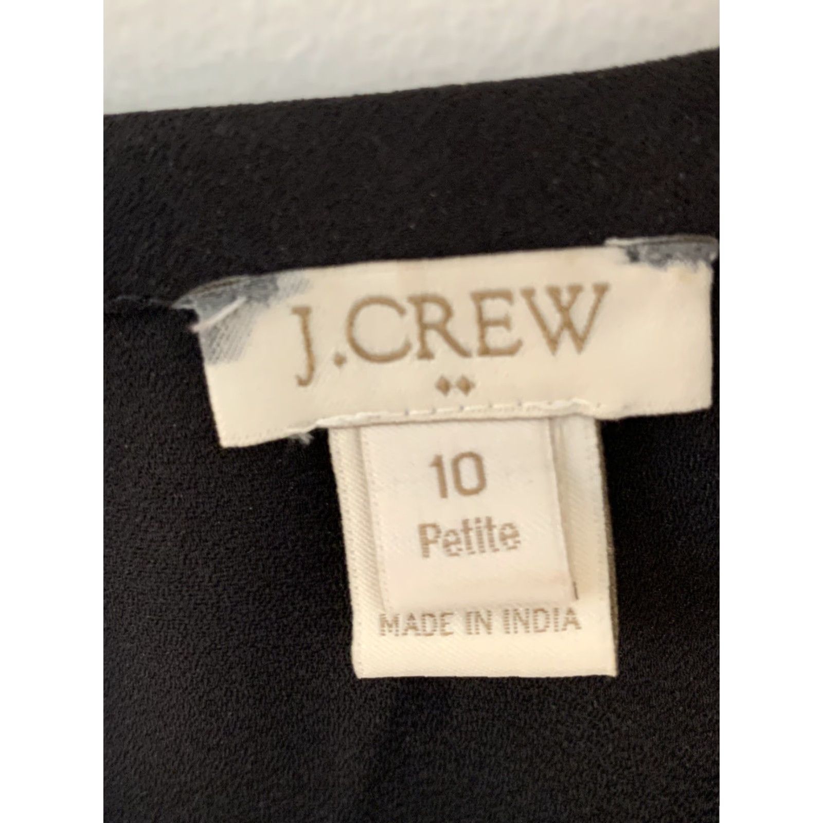 J.Crew J.CREW Blouse Sleeveless Black Shirt Size 10 Petite Womens Size L / US 10 / IT 46 - 3 Thumbnail