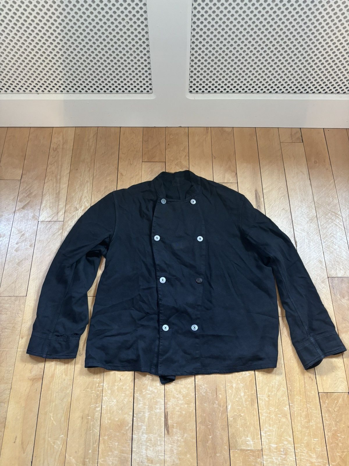 Vintage Vintage French black double breasted shirt Size US M / EU 48-50 / 2 - 1 Thumbnail
