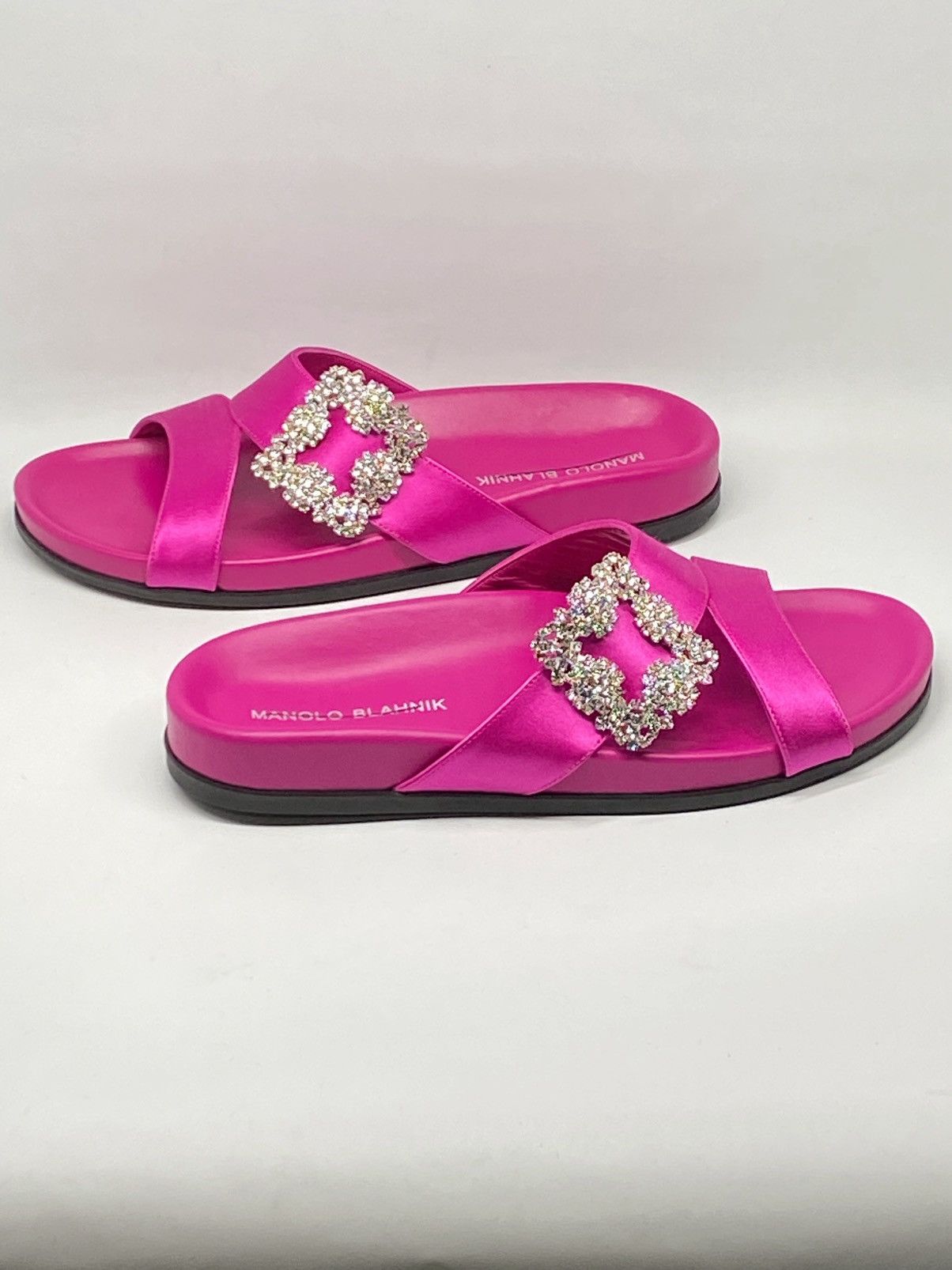 Manolo Blahnik Manolo Blahnik Crystal Buckle Slide Sandals size 38 Size US 8 / IT 38 - 10 Thumbnail