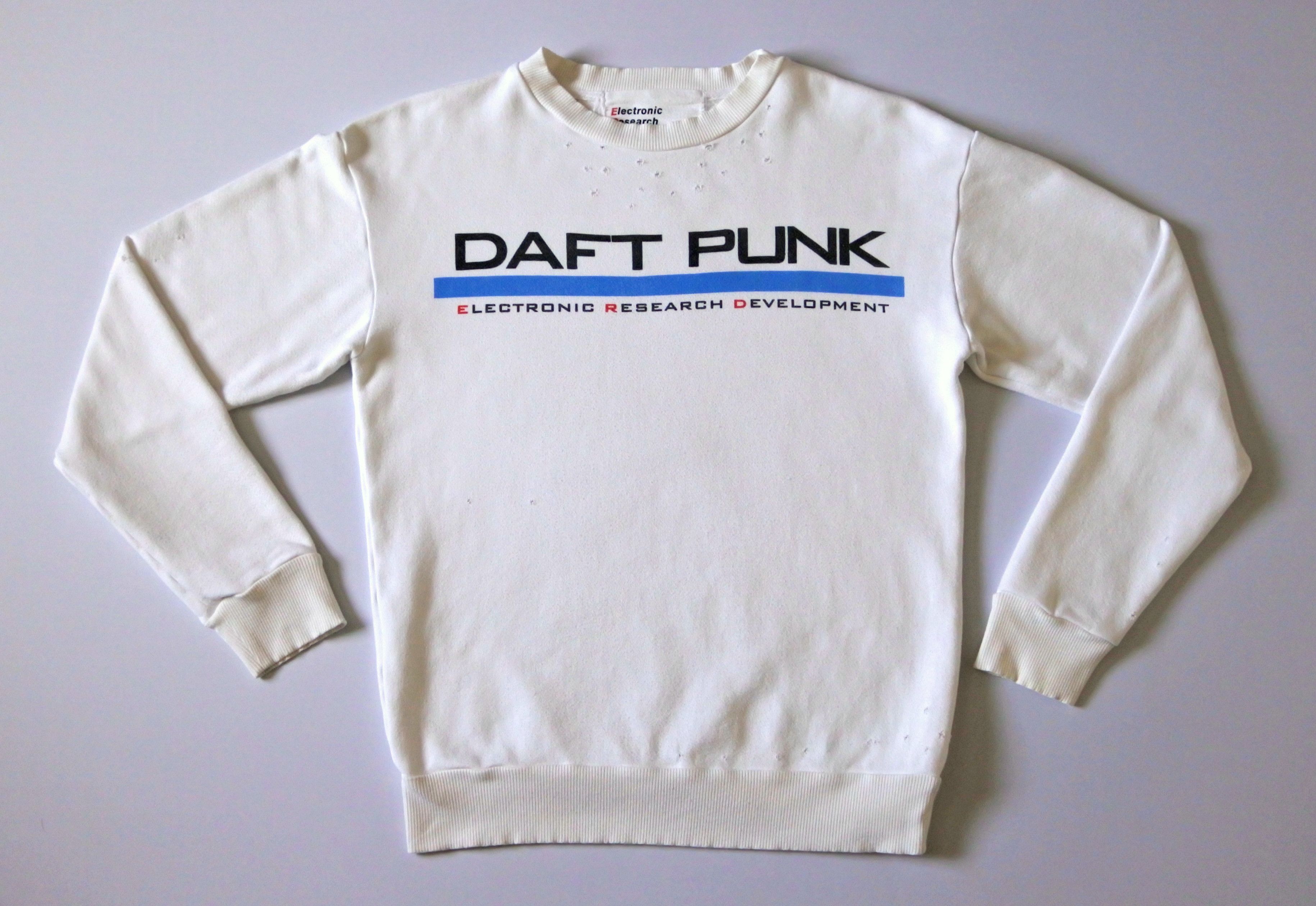 image of Band Tees x Enfants Riches Deprimes Daft Punk Maxfield Sweatshirt in White, Men's (Size Small)