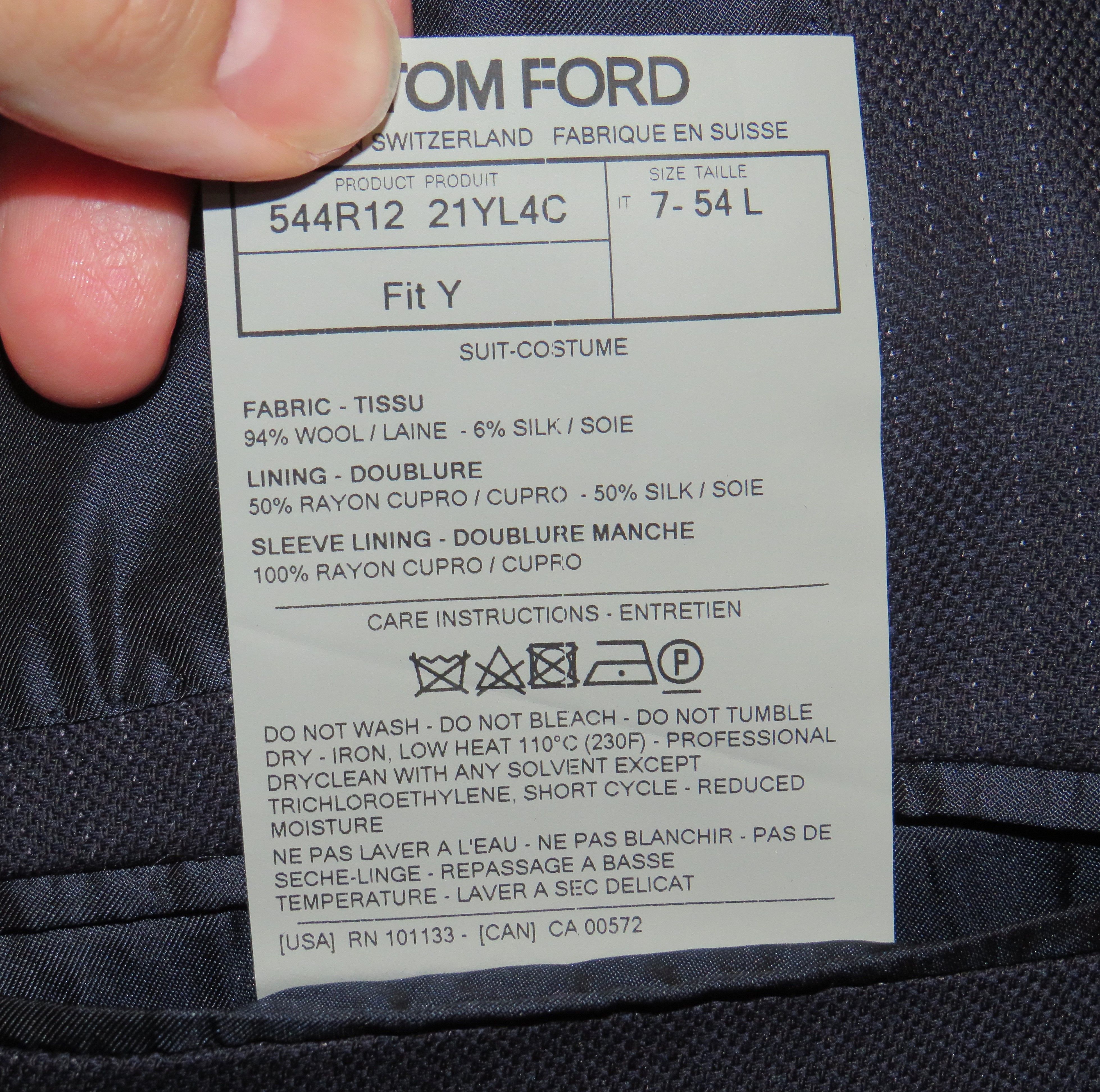 Tom Ford O'Connor Blue Stripe Silk Blend Current Two Button Suit 44L Size 44L - 19 Thumbnail