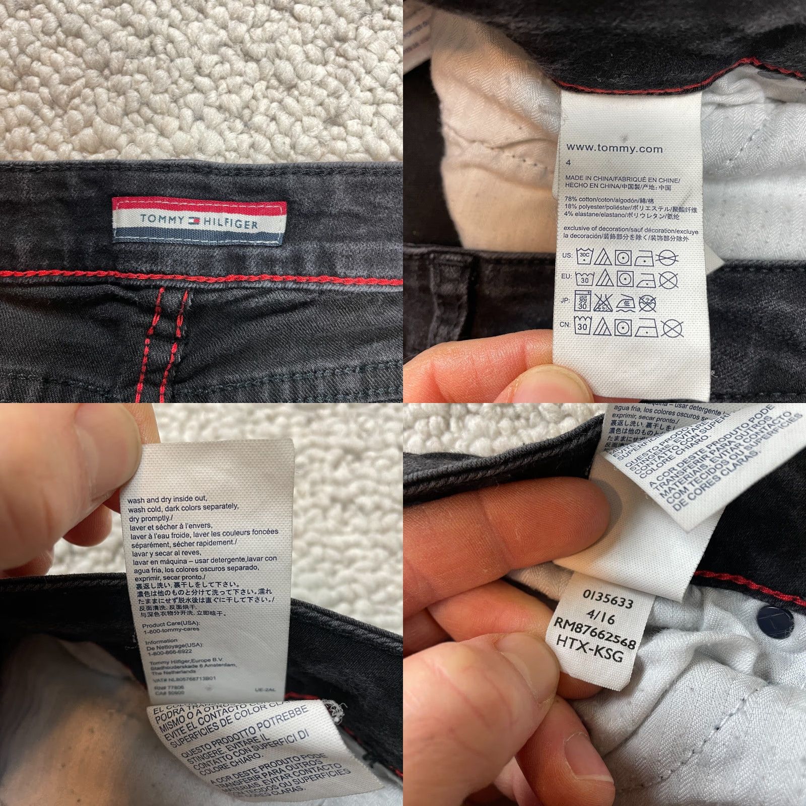 Tommy Hilfiger Tommy Hilfiger Jeans Womens 4 Black Denim Dark Wash Straight 29x29 5-Pocket Design Womens Size 27" / US 4 / IT 40 - 8 Thumbnail