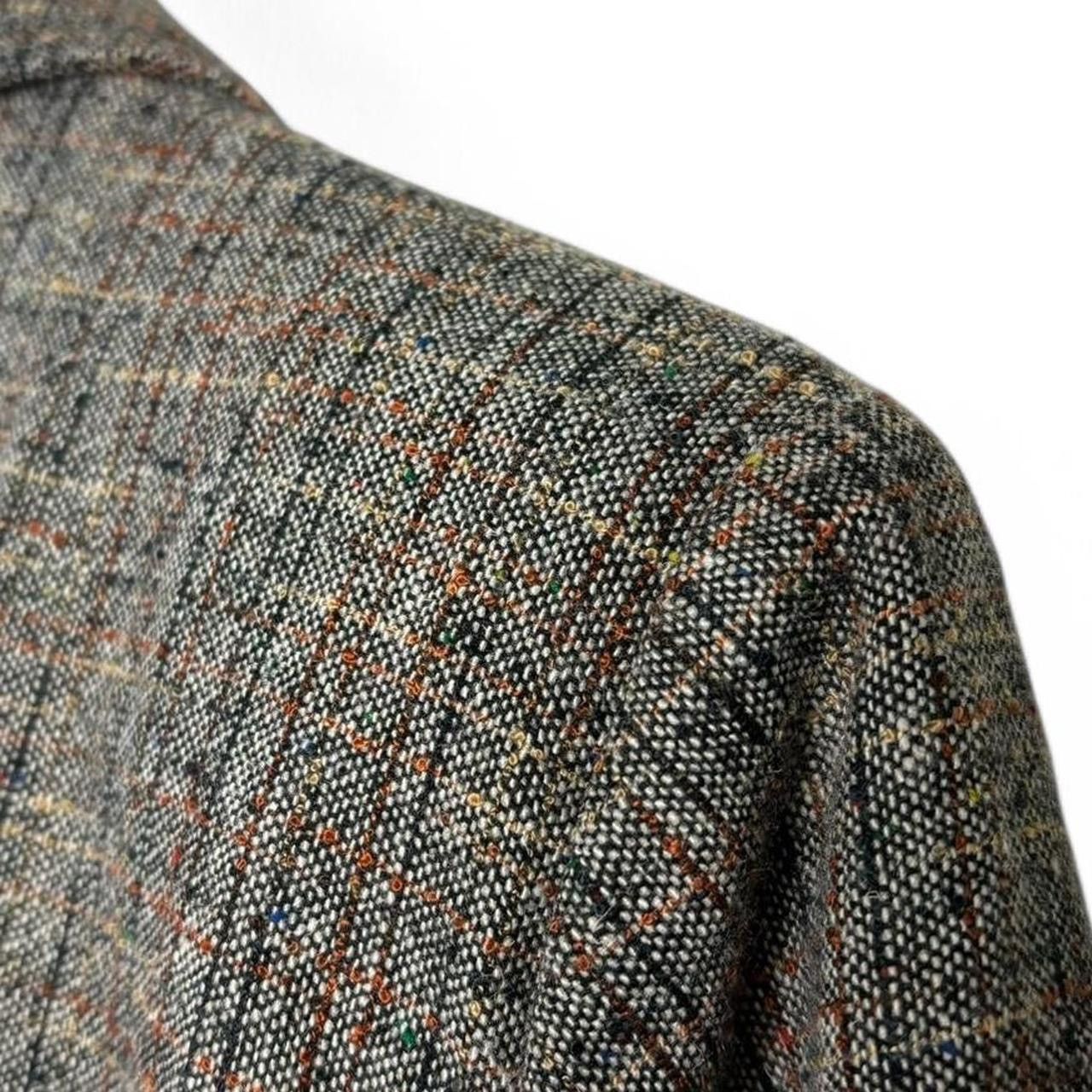 Vintage Vintage 1990s Tweed Style Grey Short Blazer Jacket Size M / US 6-8 / IT 42-44 - 6 Thumbnail