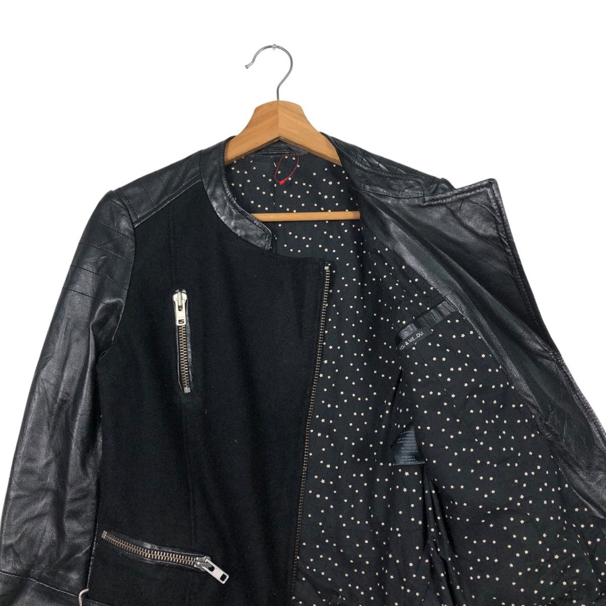 Japanese Brand 📌You & Me Oui Biker Genuine Leather Jacket Cafe Racer Size US M / EU 48-50 / 2 - 13 Thumbnail