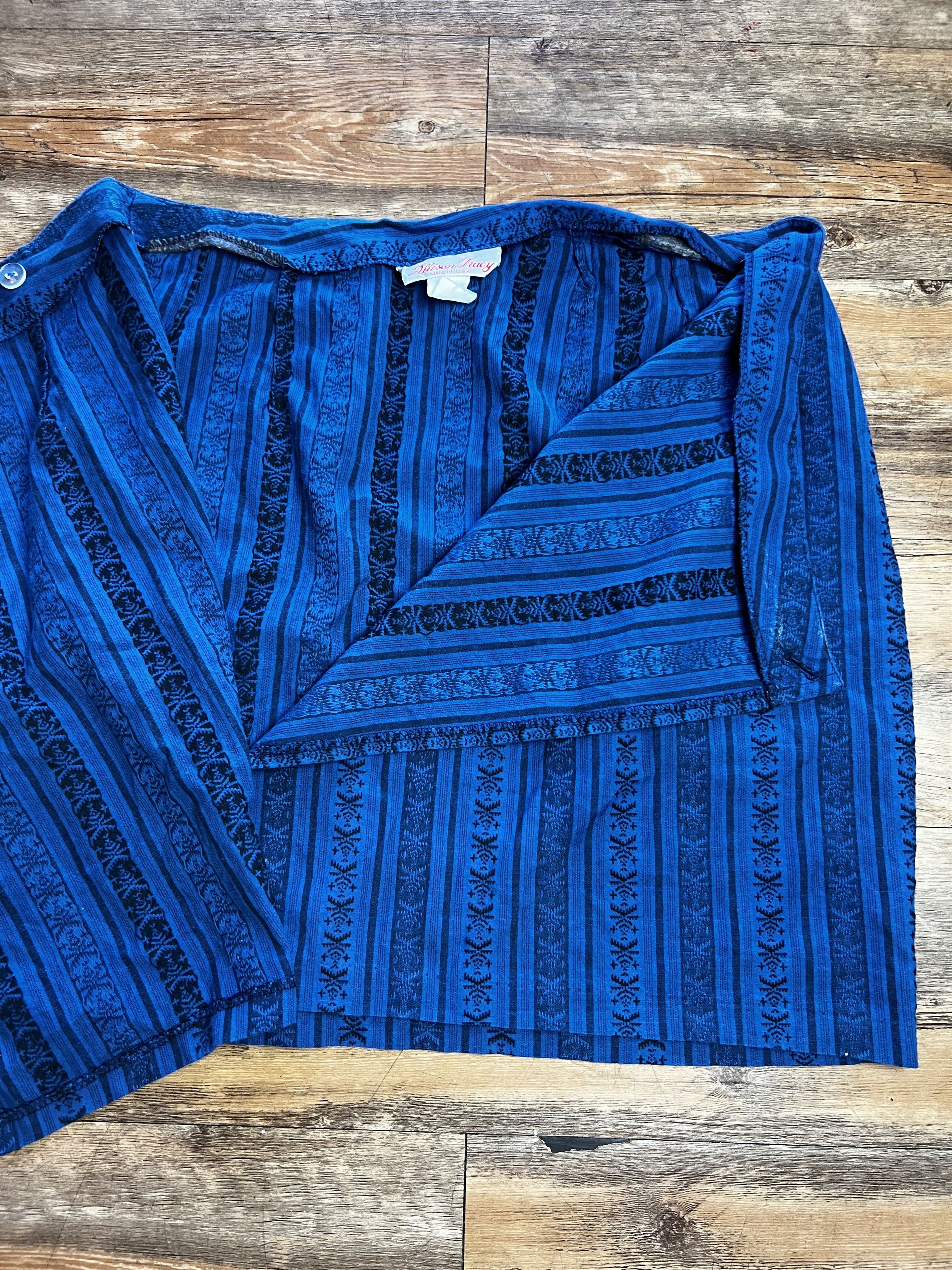 Vintage Vintage Blue Allison Tracy Skirt Size 28" / US 6 / IT 42 - 10 Thumbnail