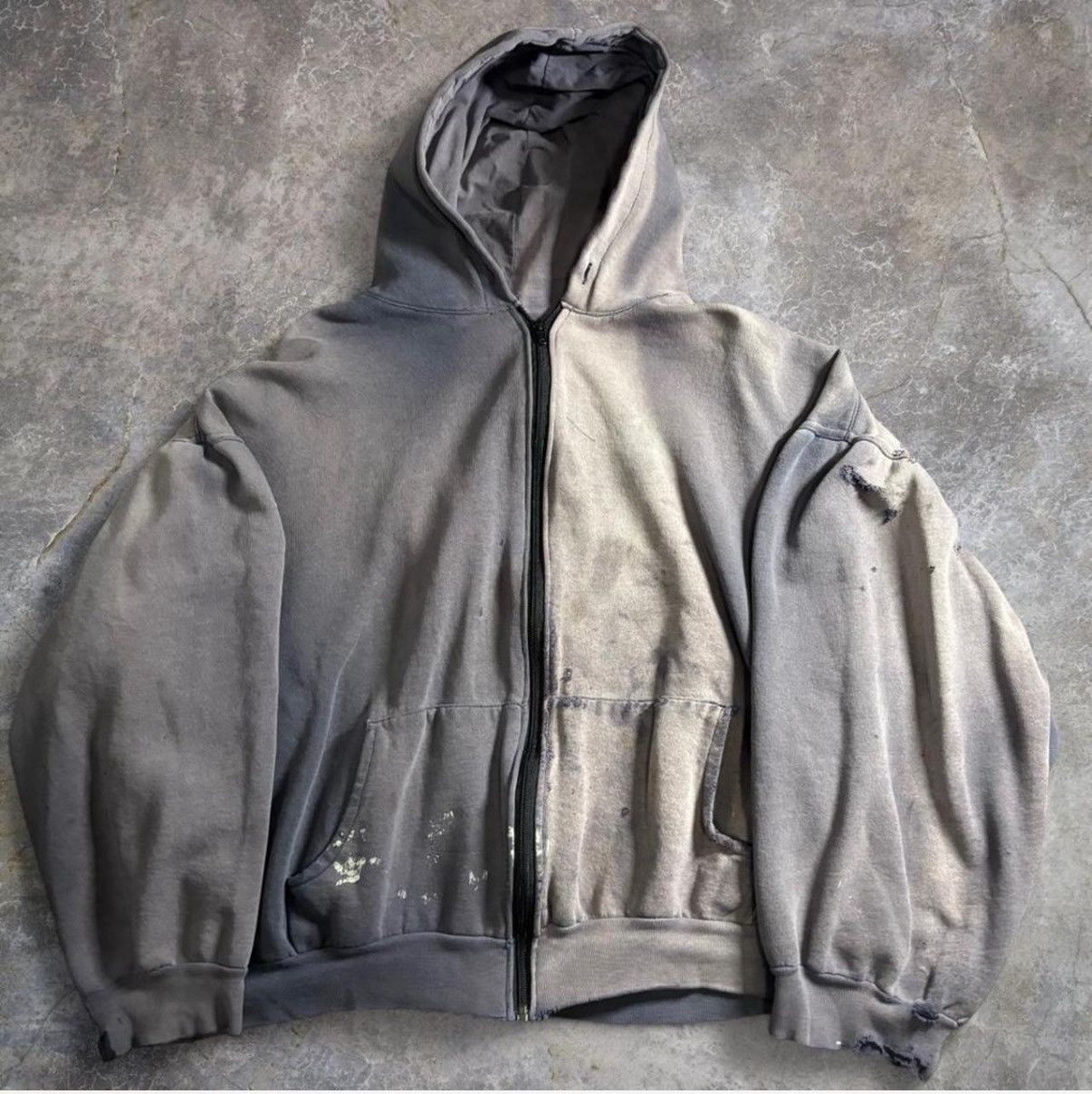 Vintage Vintage 90s THRASHED Soft Cozy Hoodie Size US M / EU 48-50 / 2 - 1 Thumbnail