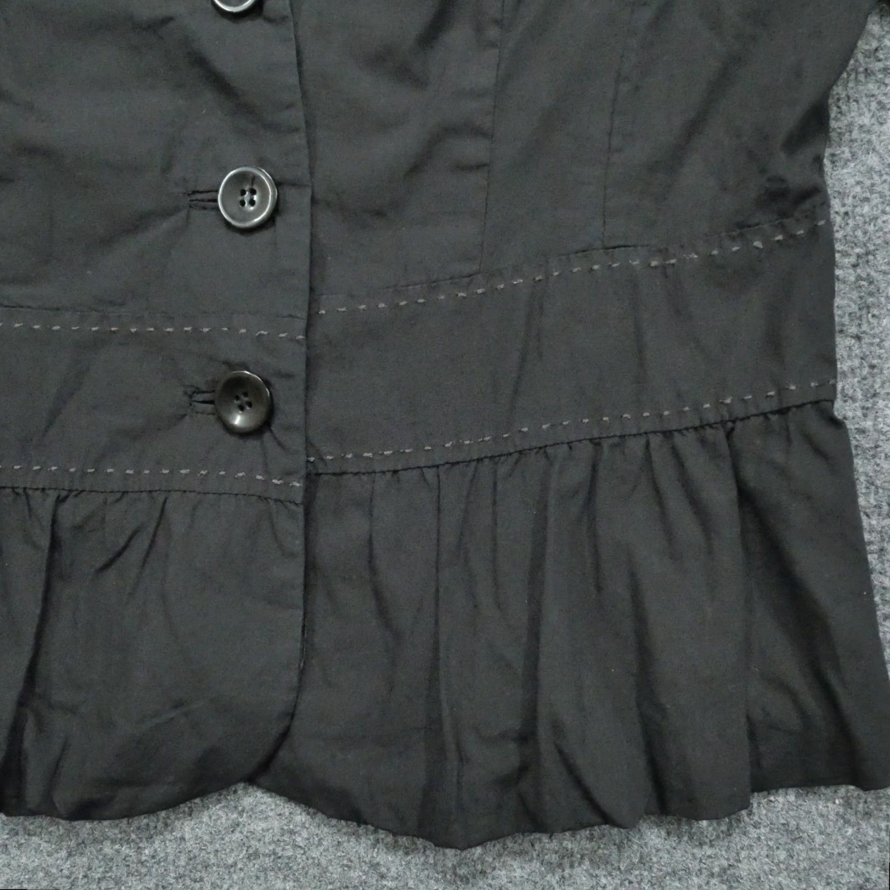 Anthropologie Anthropologie Jacket Womens 8 Black Cotton Casual Business Classic Basic Jacket Long Sleeve Button Short Size M / US 6-8 / IT 42-44 - 5 Thumbnail