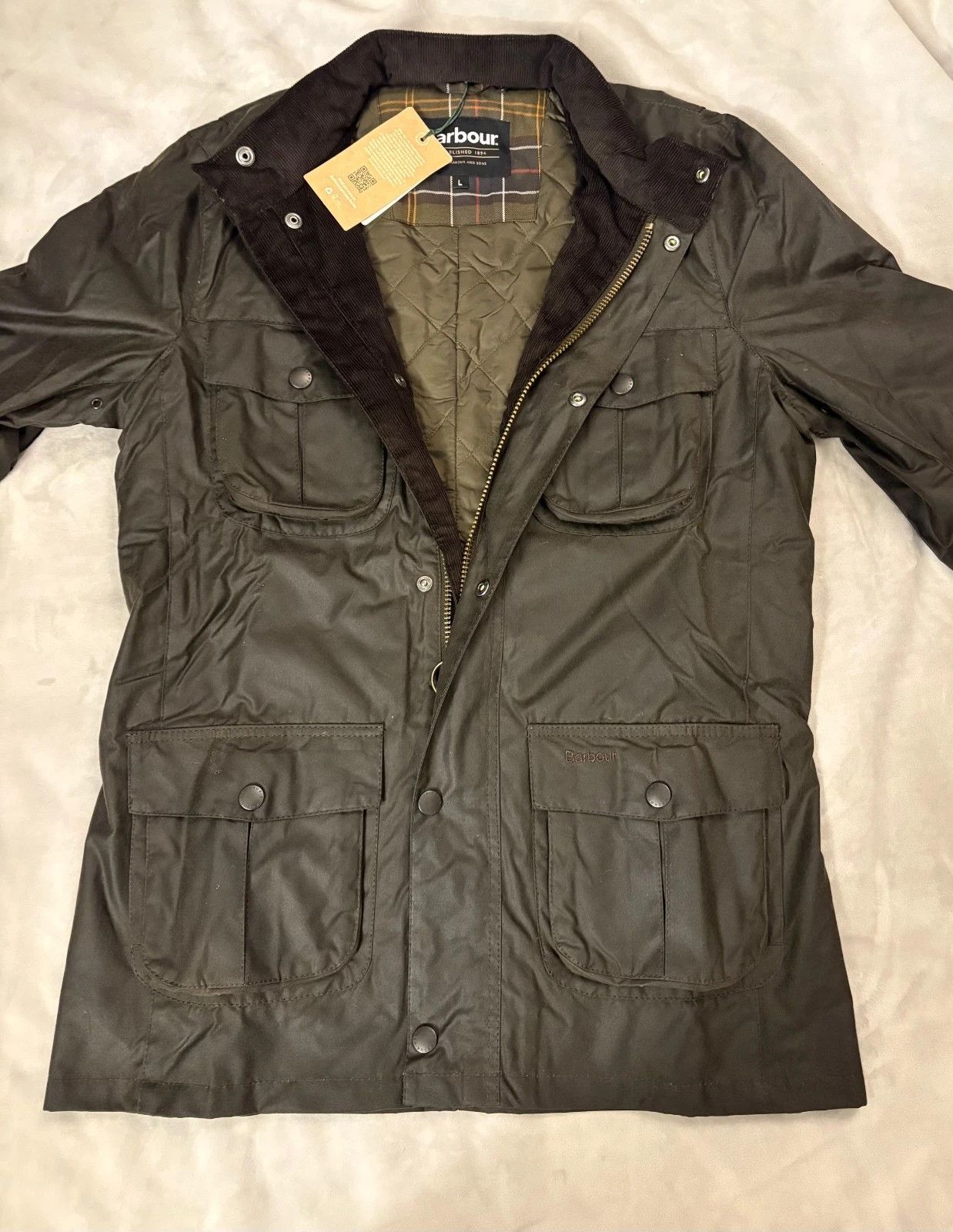 Barbour Size L ~ Barbour CORBRIDGE Hooded Waxed Jacket Size US L / EU 52-54 / 3 - 3 Thumbnail