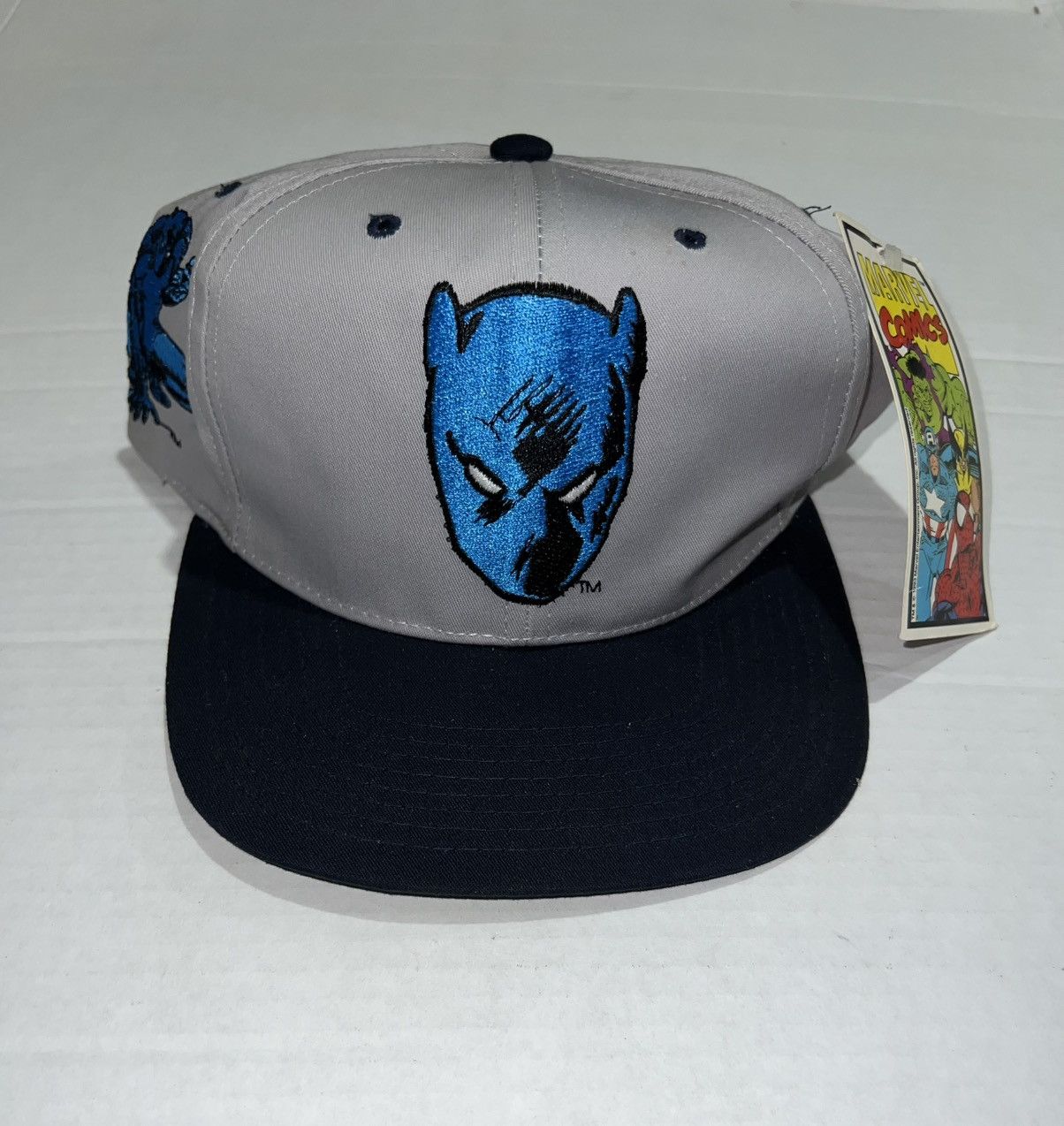Marvel Comics × Vintage Vintage 1993 Black Panther Marvel Comics American Needle Hat Size ONE SIZE - 1 Thumbnail