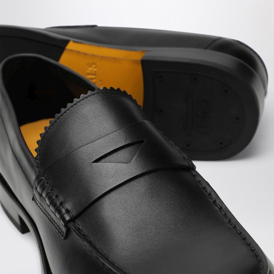 Doucal's o1d2blof0226 Leather Loafers in Black Size US 8.5 / EU 41-42 - 5 Thumbnail