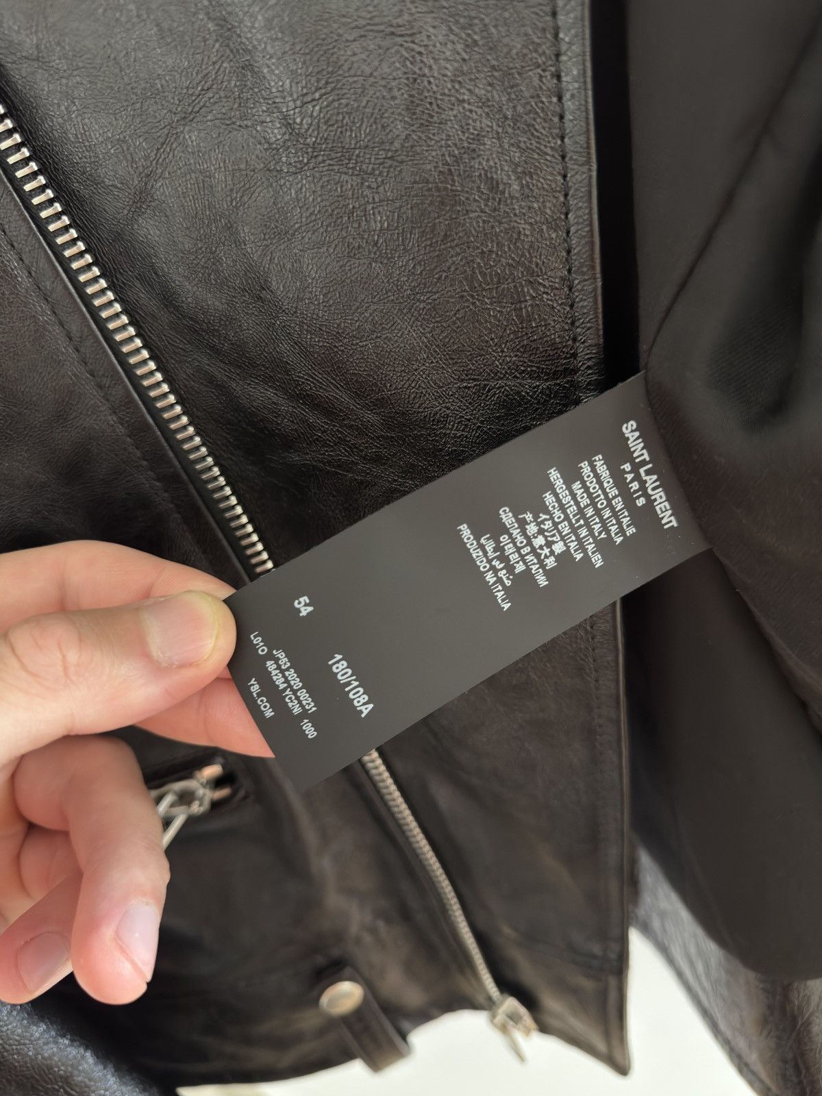 Saint Laurent Paris Saint Laurent Leather Biker Jacket Size US L / EU 52-54 / 3 - 8 Thumbnail