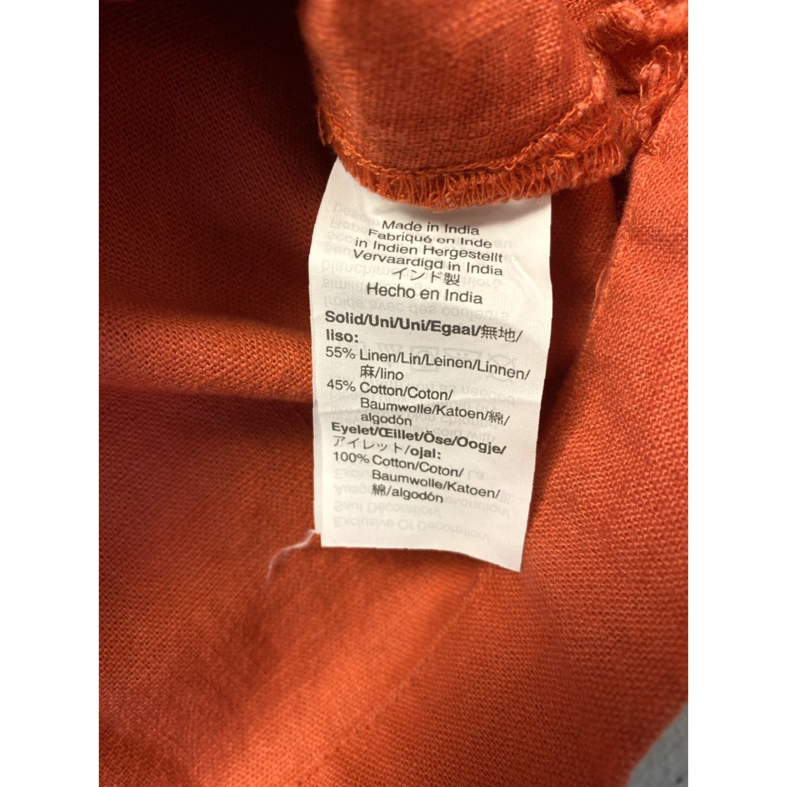 J.Crew VINTAGE? No — J.CREW MERCANTILE Linen Blend Eyelet Top Women S Shirt Tunic Long Sleeve Orange Eyelet Casual Business 160-13 Size S / US 4 / IT 40 - 6 Thumbnail