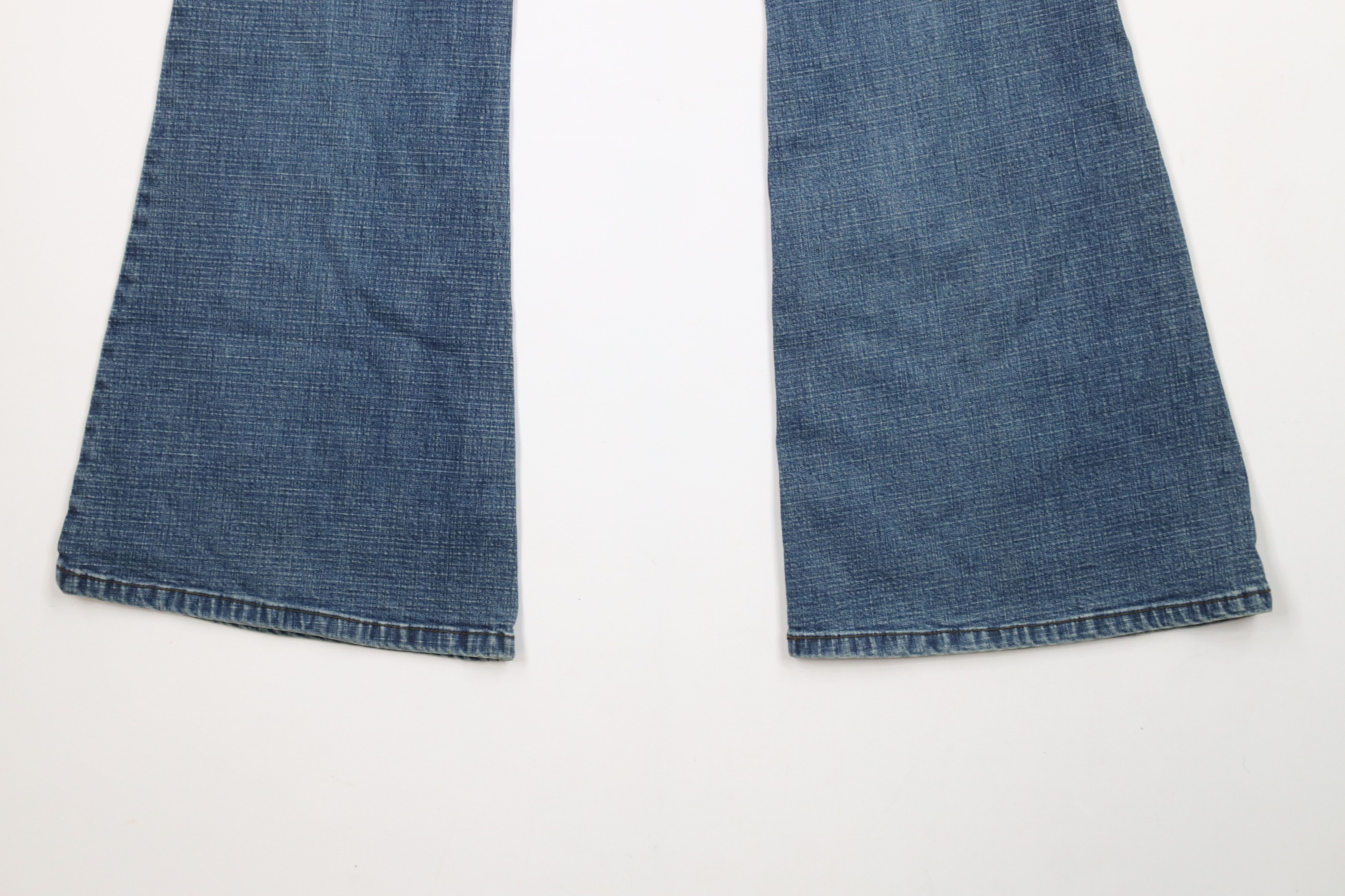 Vintage Vintage 90s Y2K Streetwear Tie Waist Flared Wide Leg Jeans Size 30" / US 8 / IT 44 - 12 Thumbnail