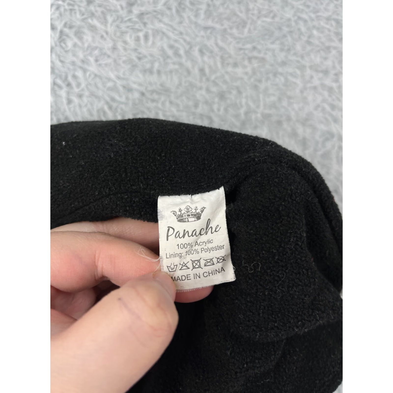 Vintage Panache Beanie Toque Womens One Size Black Cable Knit Acrylic Poly Lined Ski Pom Beanie Size ONE SIZE - 8 Thumbnail