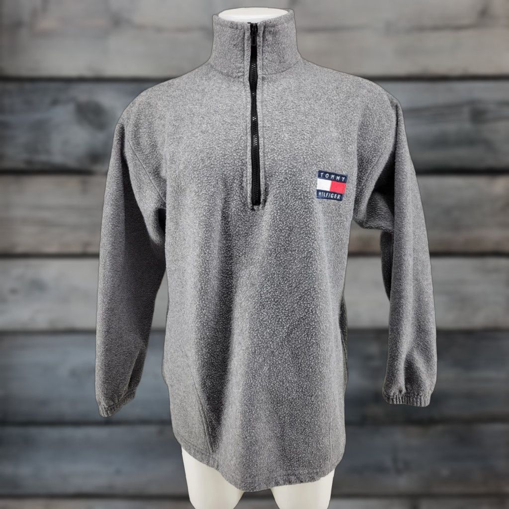 Tommy Hilfiger Vintage Tommy Hilfiger Fleece Sweatshirt Mens M Pullover 1/4 Zip Gray Size US M / EU 48-50 / 2 - 1 Thumbnail