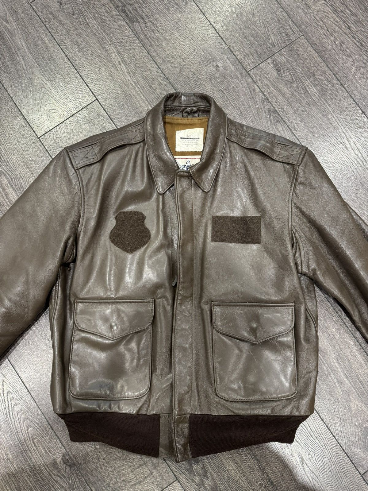 Cockpit USA Horsehide leather jacket Cockpit USA A-2 Flight Jacket 2007 Size US XL / EU 56 / 4 - 5 Thumbnail