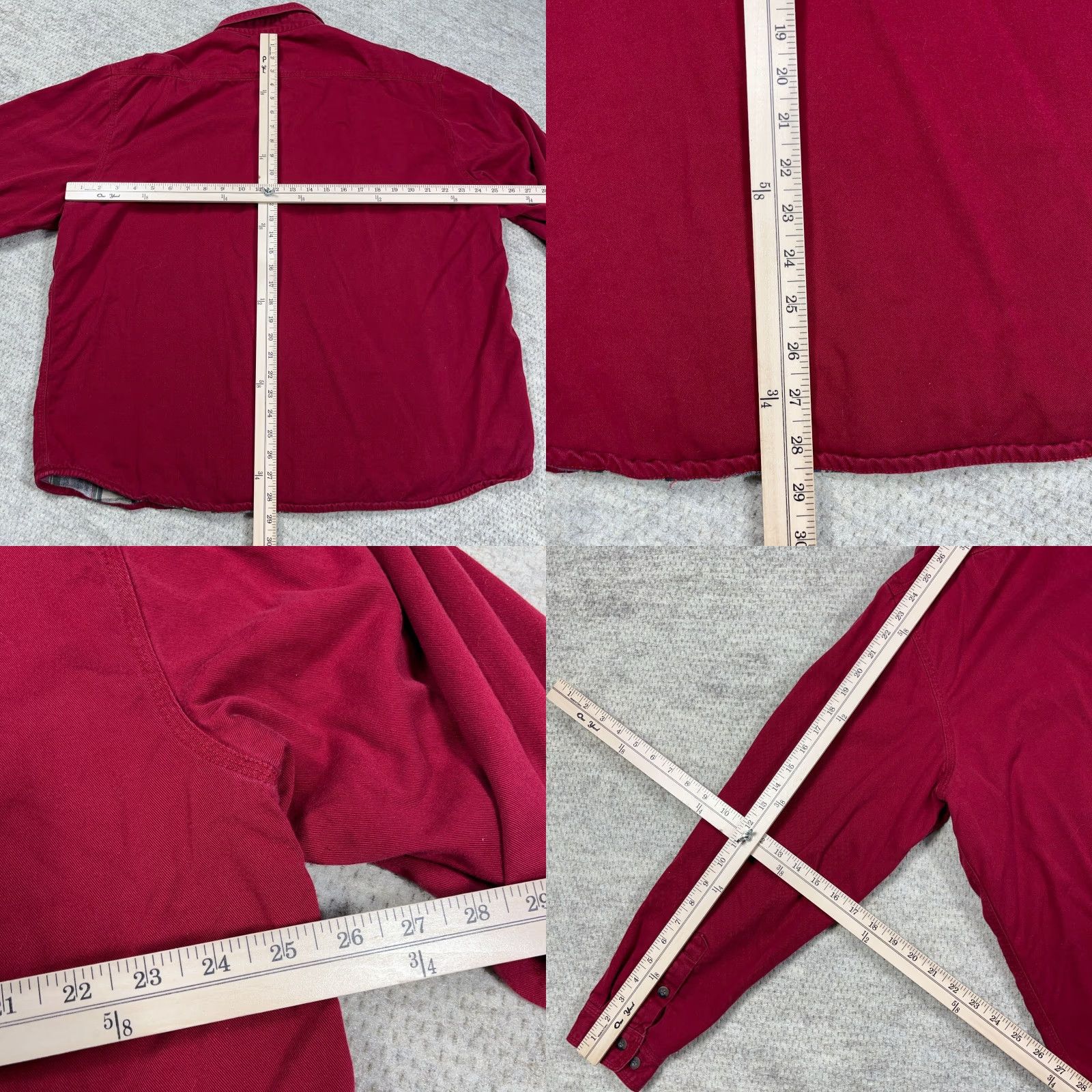Vintage VINTAGE Cabela's Shacket Women 2XL Red Twill Lined Shirt Jacket Camp Plaid Short Sleeve Winter Fall Spring Mens? Size XXL / US 16-18 / IT 52-54 - 8 Thumbnail