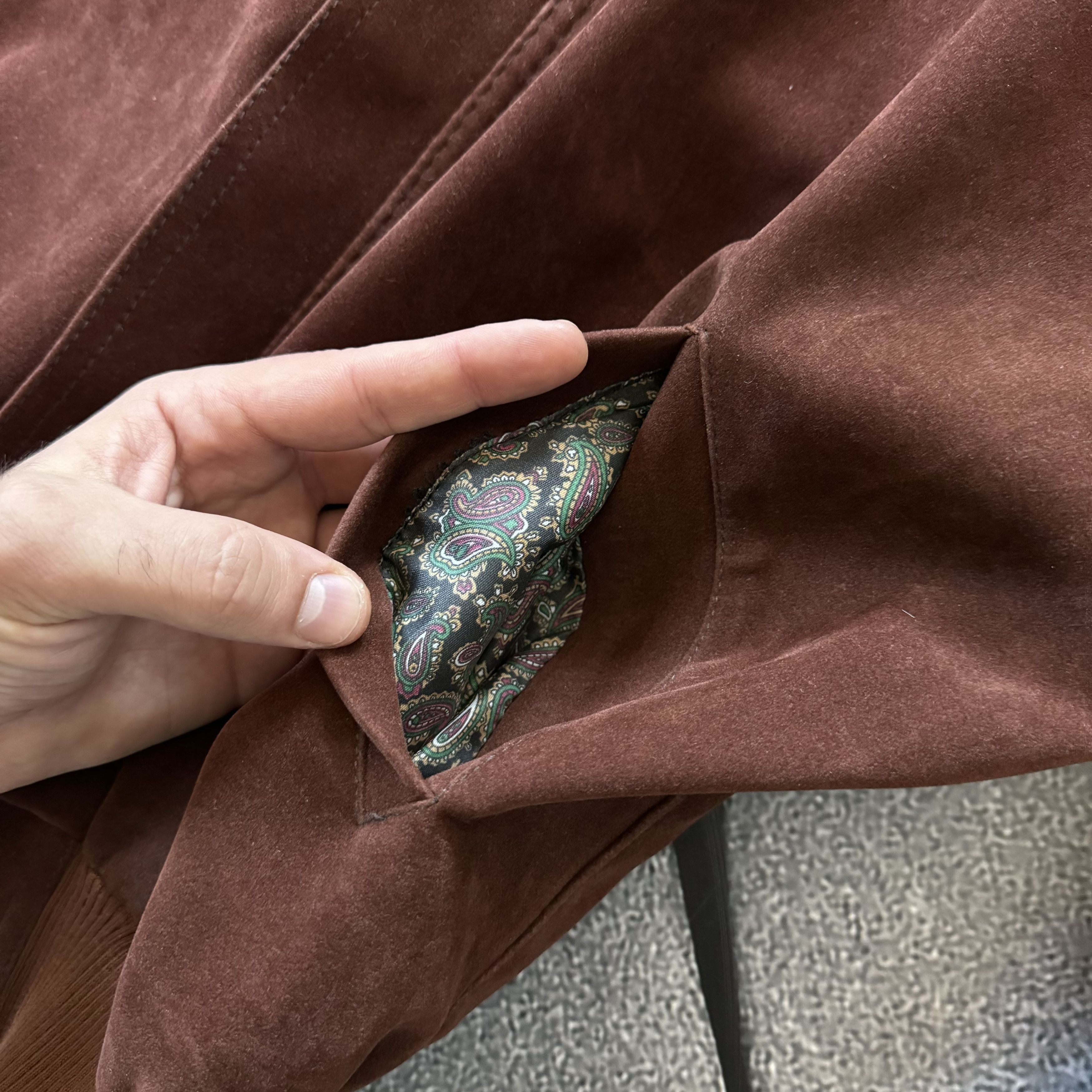 Vintage VINTAGE SUEDE BROWN BOMBER JACKET RETRO COWBOY STYLE Size US M / EU 48-50 / 2 - 9 Thumbnail