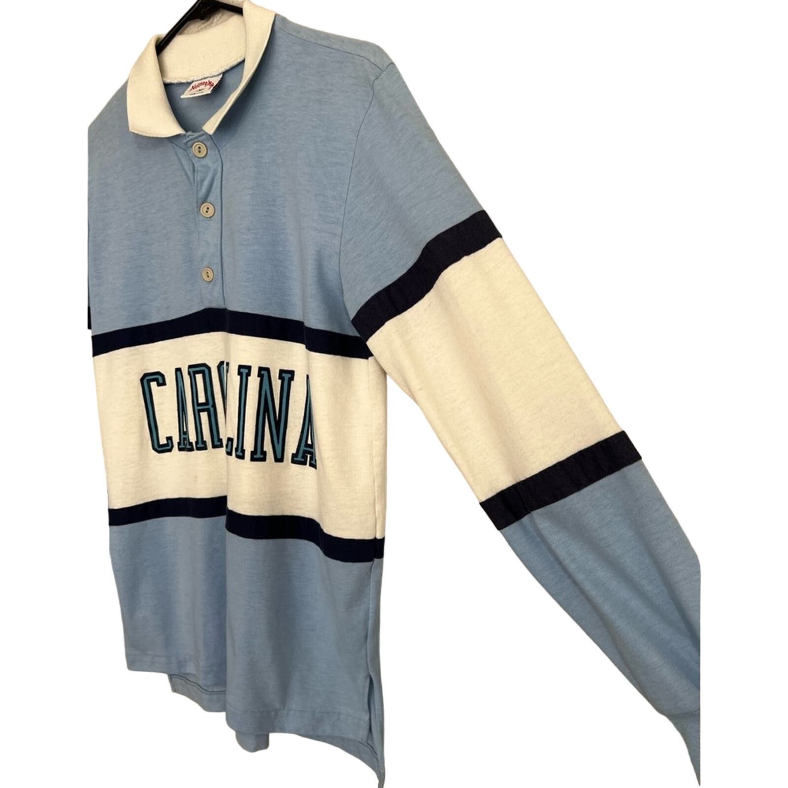 Nutmeg Vintage Nutmeg Mills UNC Tar Heels Carolina Polo Spellout M Size US M / EU 48-50 / 2 - 2 Thumbnail
