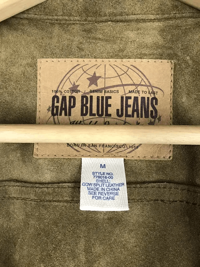 Gap Vintage Gap Season Feb 00 Cow Split Leather Jackets Size US M / EU 48-50 / 2 - 5 Thumbnail