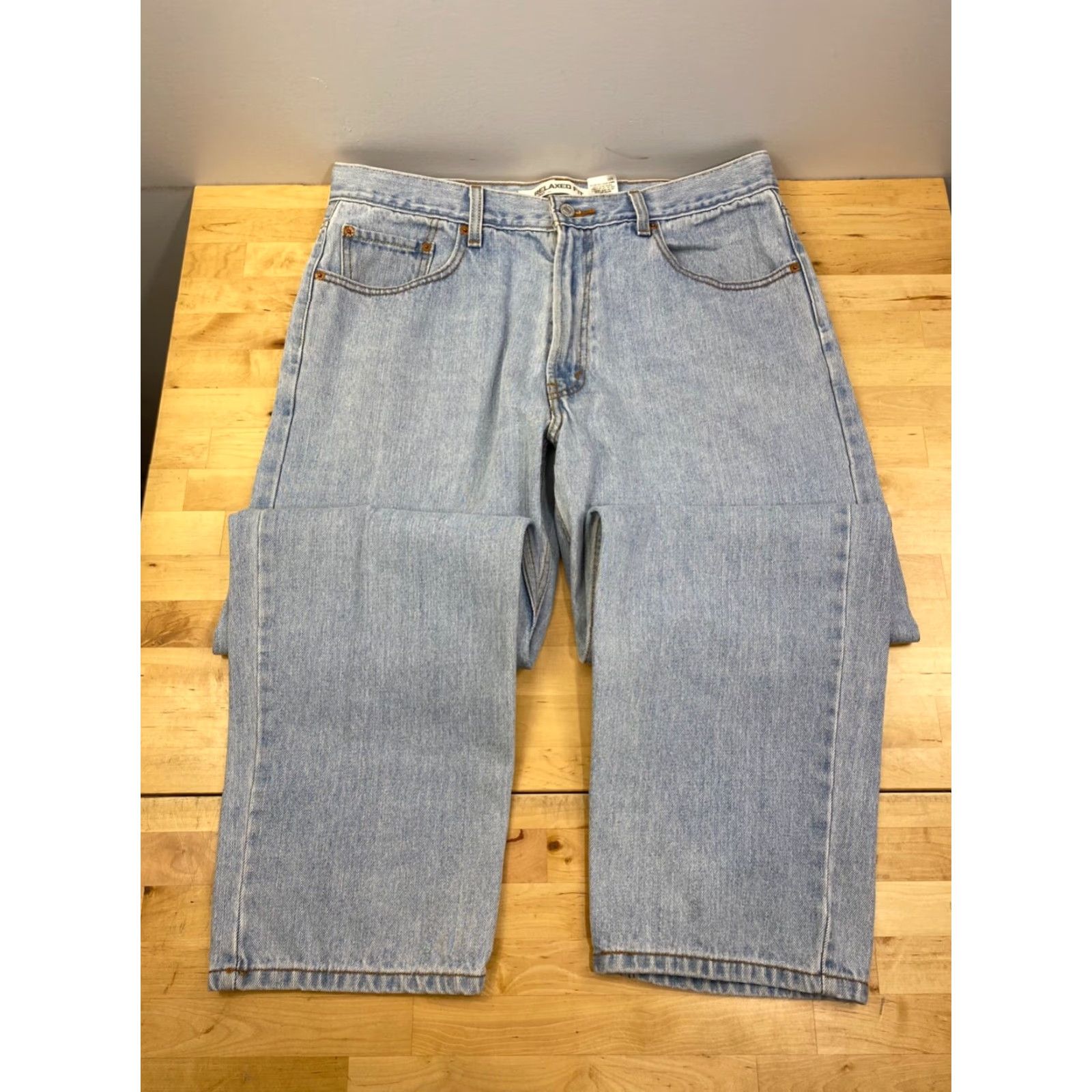 Levi's Levi's 550 Jeans Mens 36x32 Relaxed Straight Light Wash Denim Blue 10230 Retro USA Size US 36 / EU 52 - 2 Thumbnail