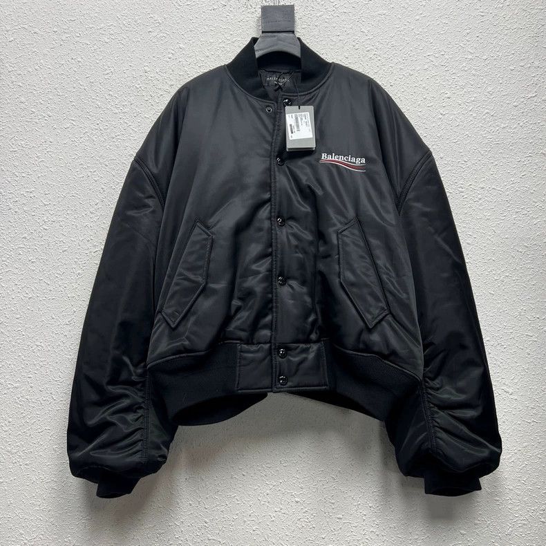Balenciaga Coke embroidered logo print bomber single-breas