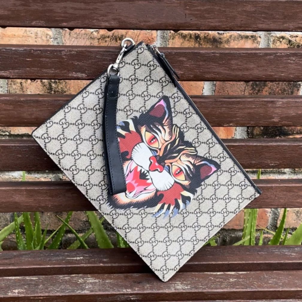 Gucci Gucci Angry Cat Clutch Grailed